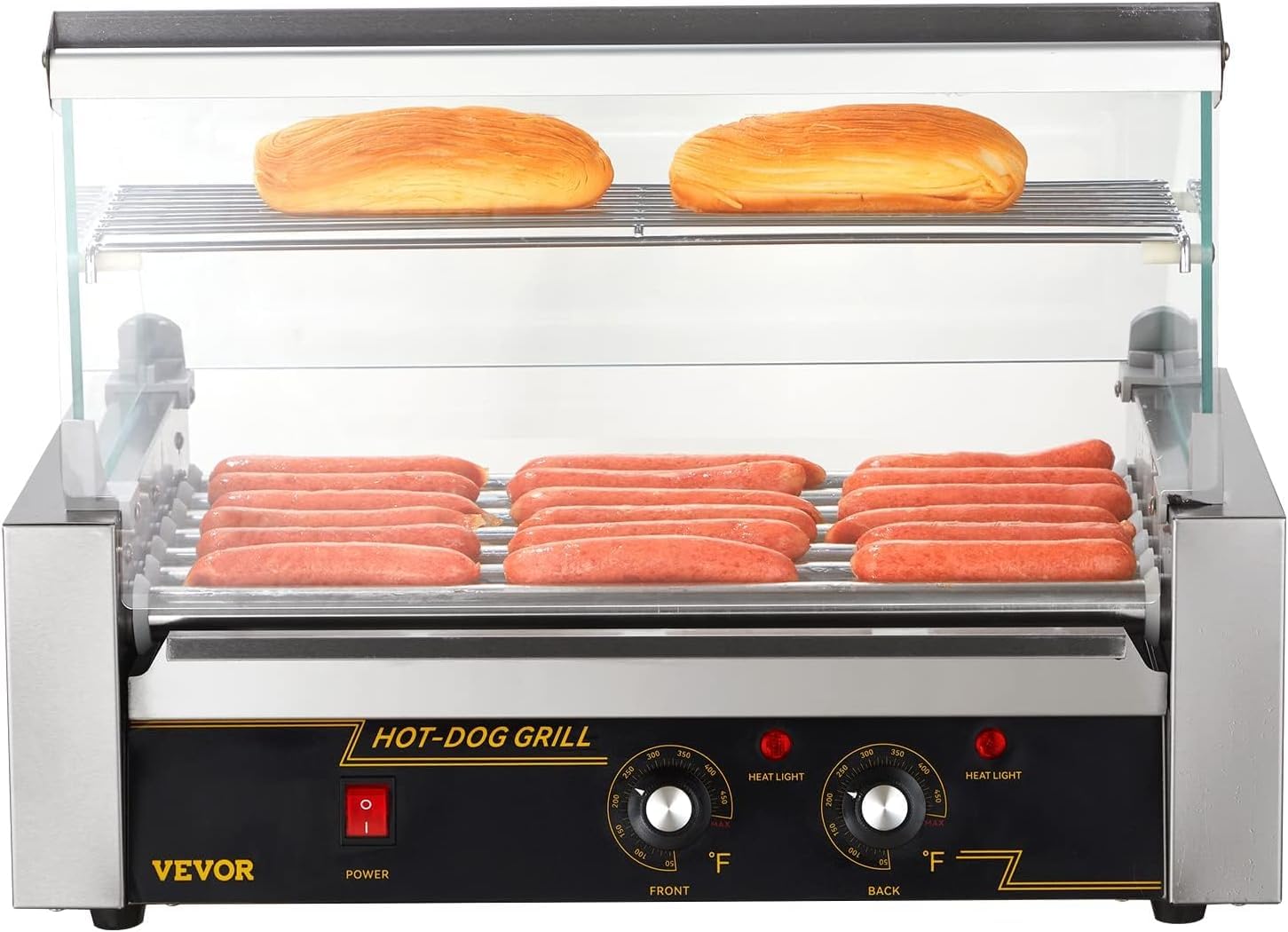 Foto 2 pulgar | Hot Dog Roller Vevor 18 Hot Dog, Capacidad 7 Rodillos, 1050 W - Venta Internacional.