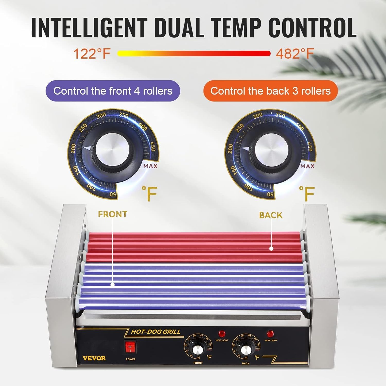Foto 2 | Hot Dog Roller Vevor 18 Hot Dog, Capacidad 7 Rodillos, 1050 W - Venta Internacional.