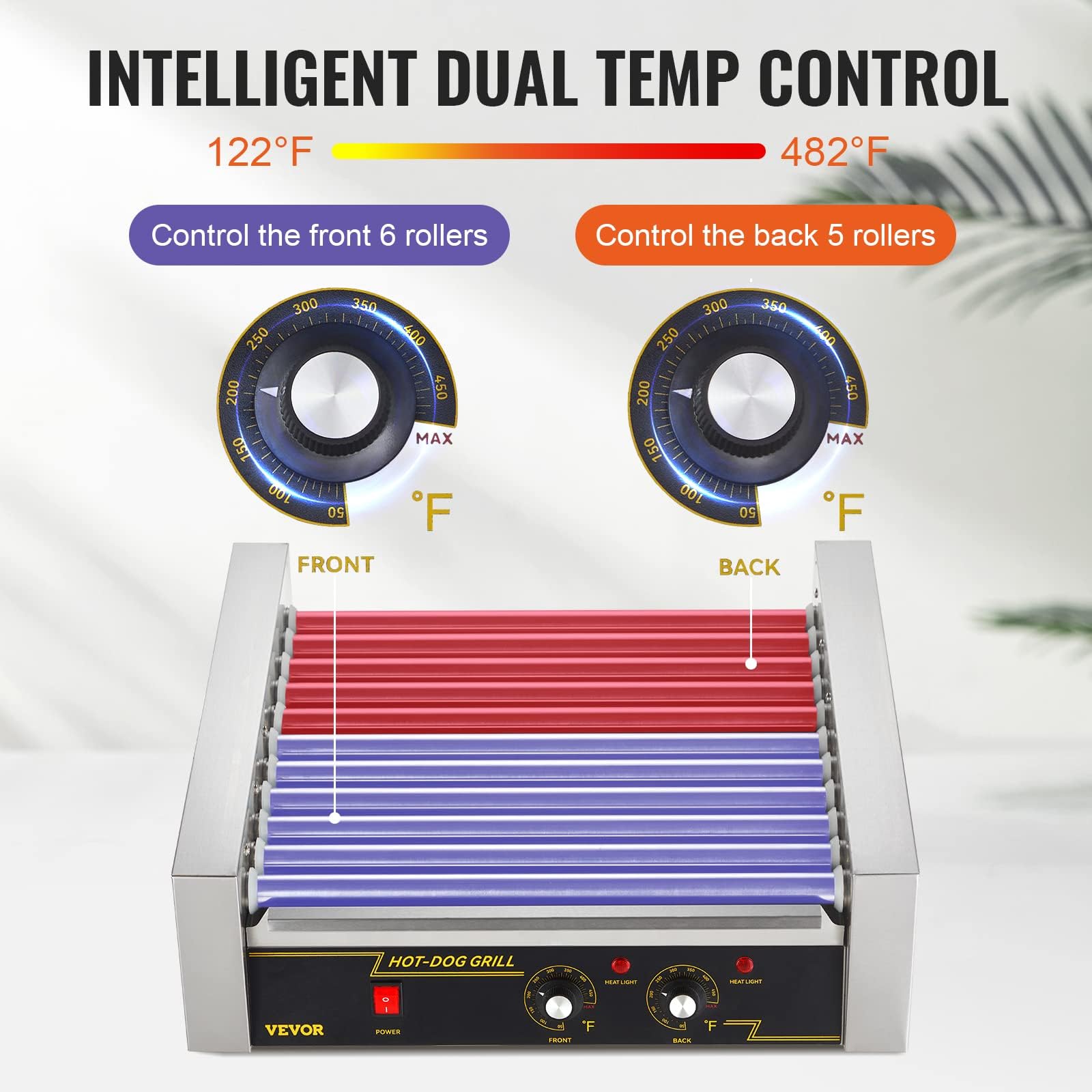 Foto 4 pulgar | Hot Dog Roller Vevor 11 Rollers 30 Hot Dogs 1650 W Etl - Venta Internacional.