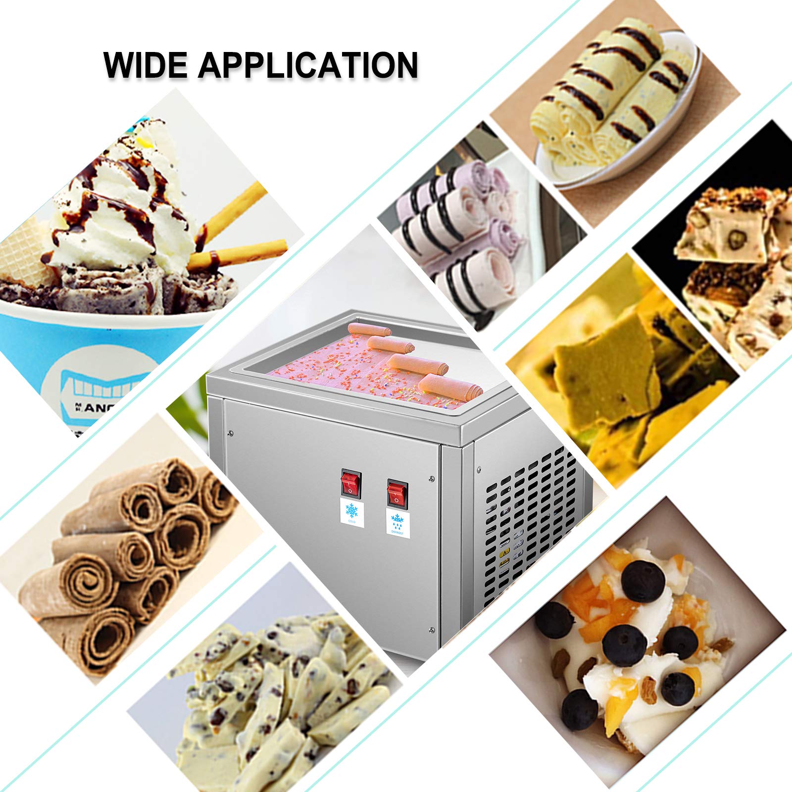 Foto 7 | Máquina para Hacer Helado Frito Vevor de Acero Inoxidable - Venta Internacional