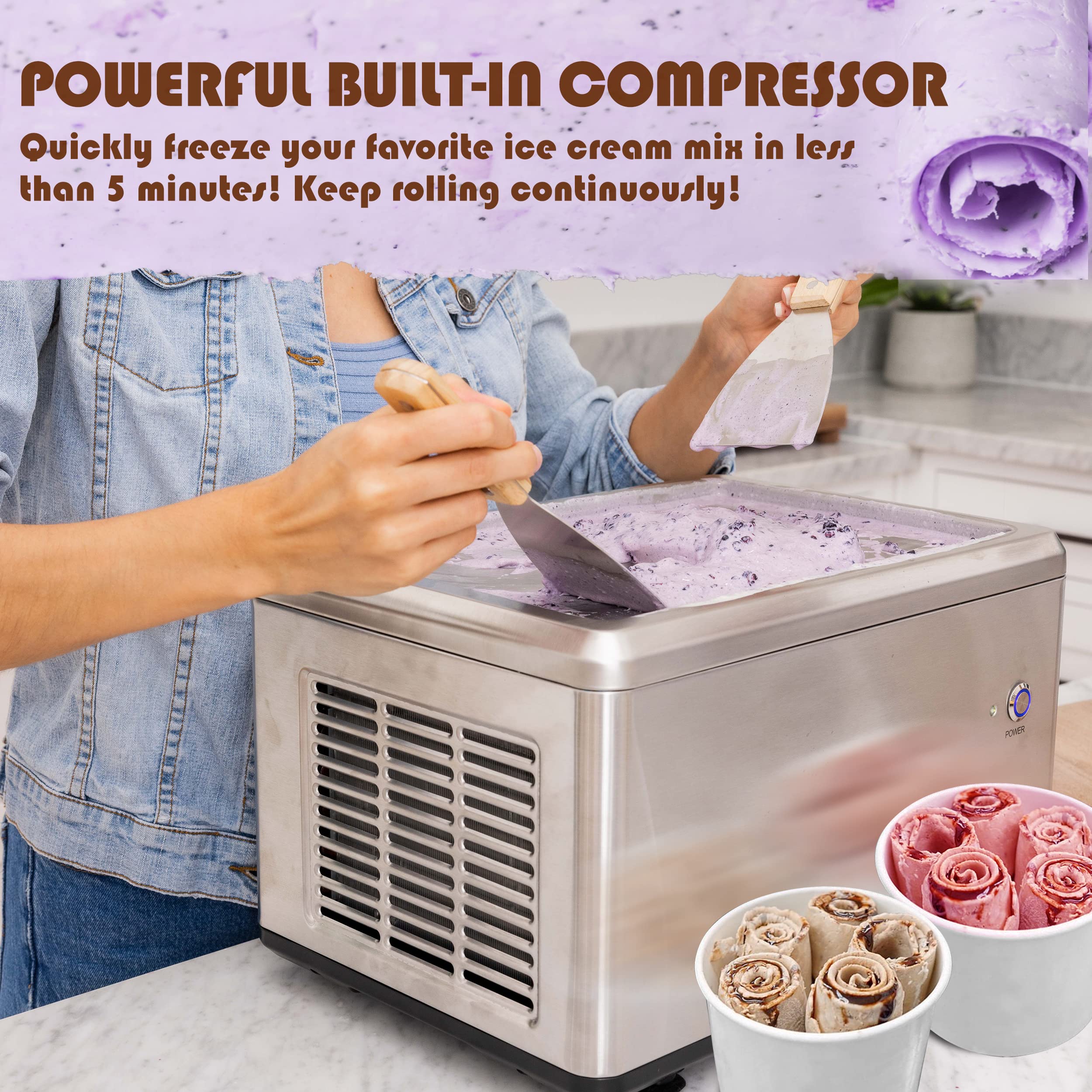 Foto 7 | Máquina para Hacer Helados Enrollados Whynter Icr-300ss - Venta Internacional