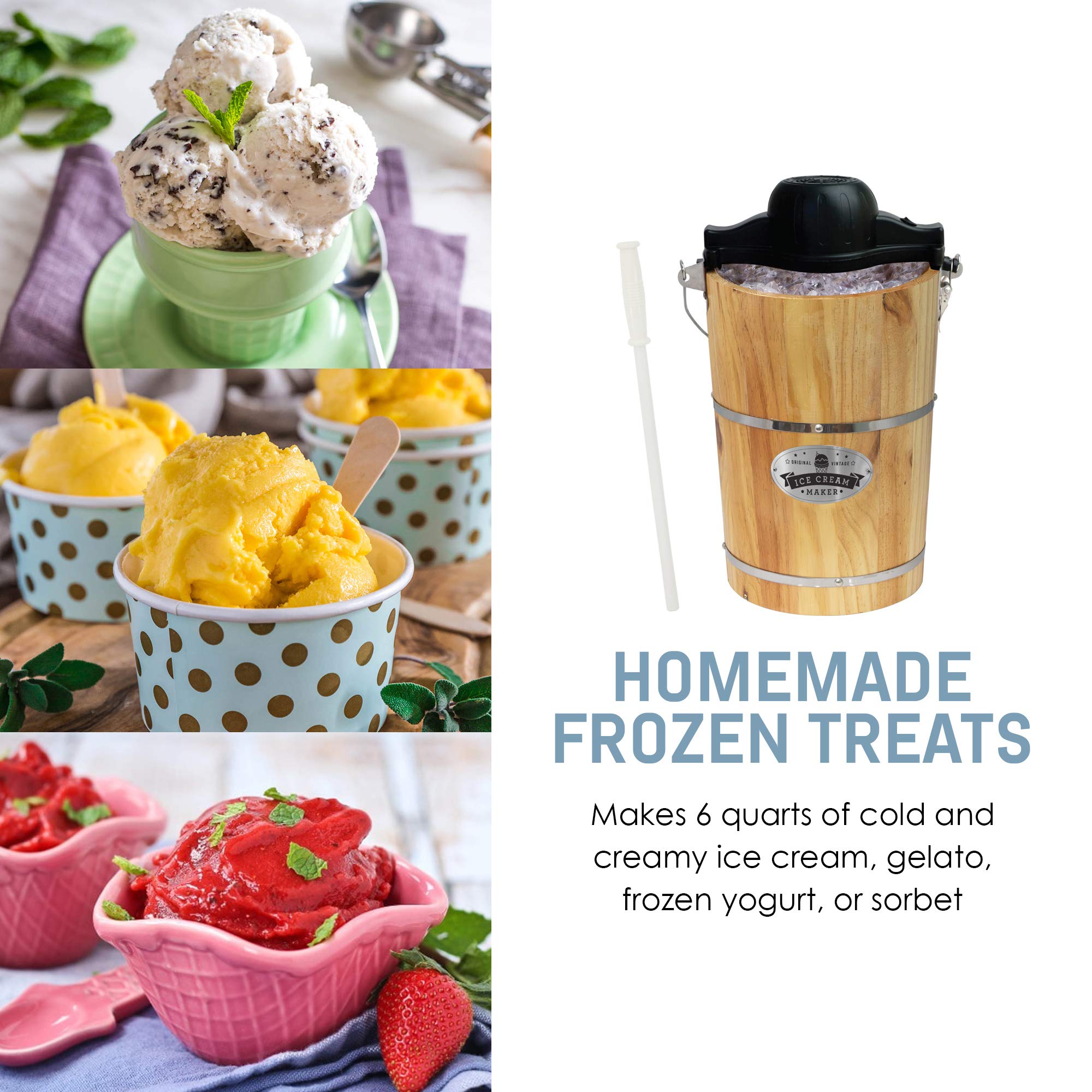 Foto 5 pulgar | Máquina para Hacer Helados Elite Gourmet Old Fashioned - Venta Internacional