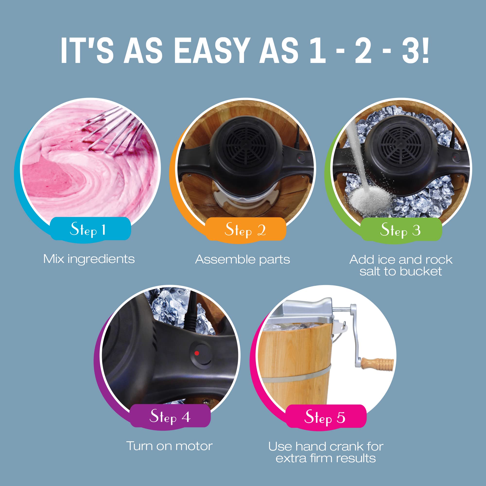 Foto 6 pulgar | Máquina para Hacer Helados Elite Gourmet Old Fashioned - Venta Internacional