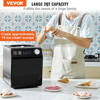 Foto 2 | Máquina Para Hacer Helados Vevor Vertical Automática De Acero Inoxidable De 2 Litros - Venta Internacional.