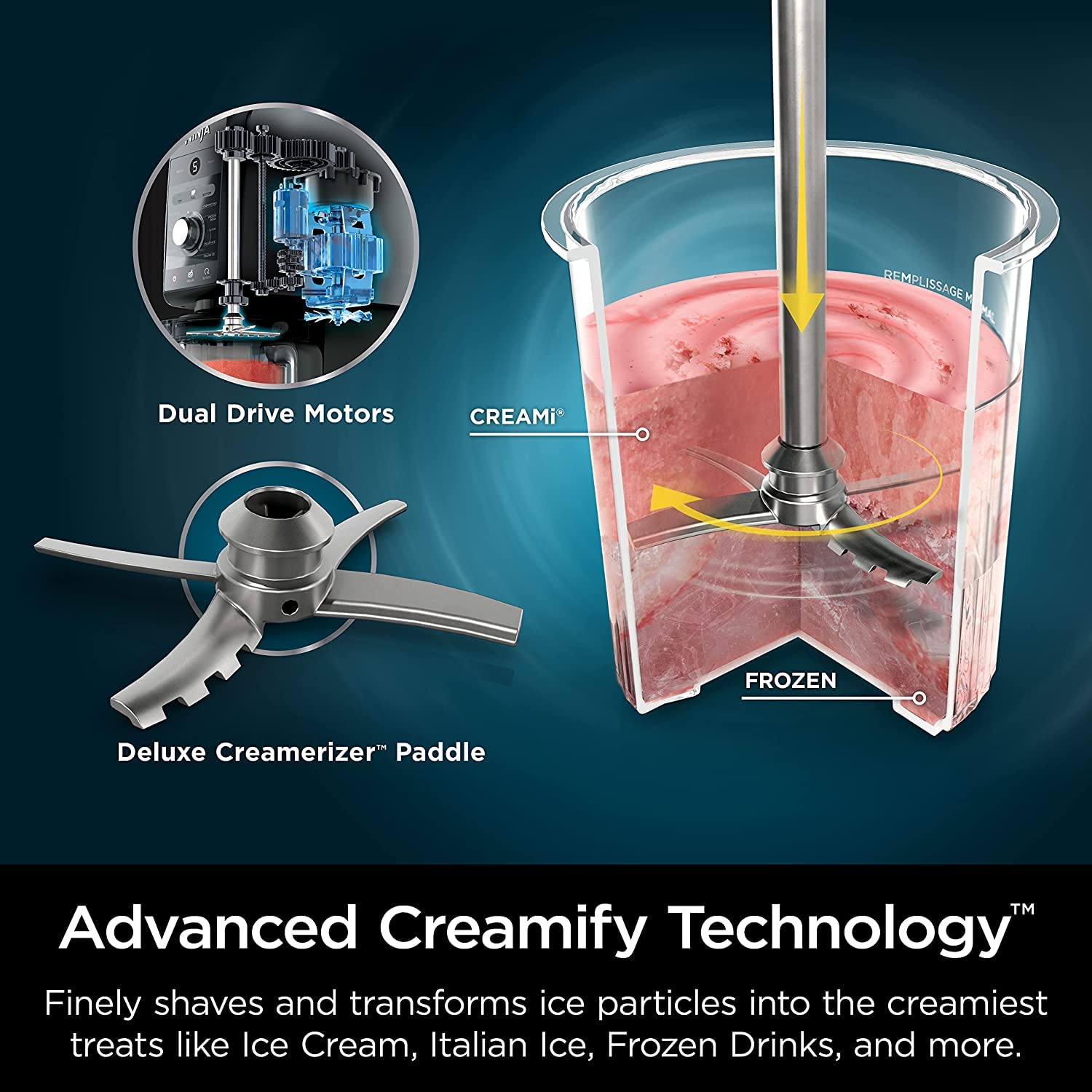 Foto 5 pulgar | Máquina para Hacer Helados Ninja Creami Deluxe 11 en 1 Azul - Venta Internacional