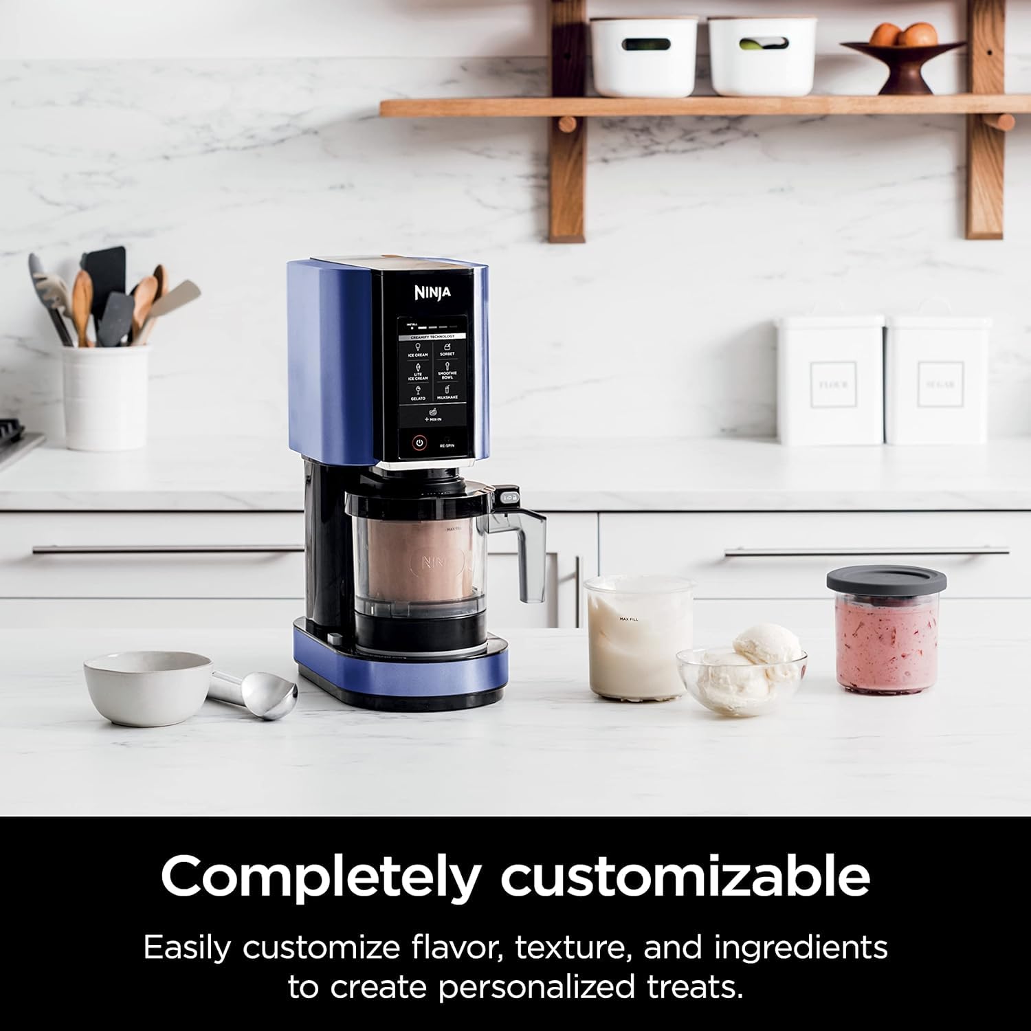 Foto 4 | Reacondicionado Máquina Para Hacer Helados Ninja Nc301 Creami 7 Programas De Un Solo Toque, Azul - Venta Internacional.