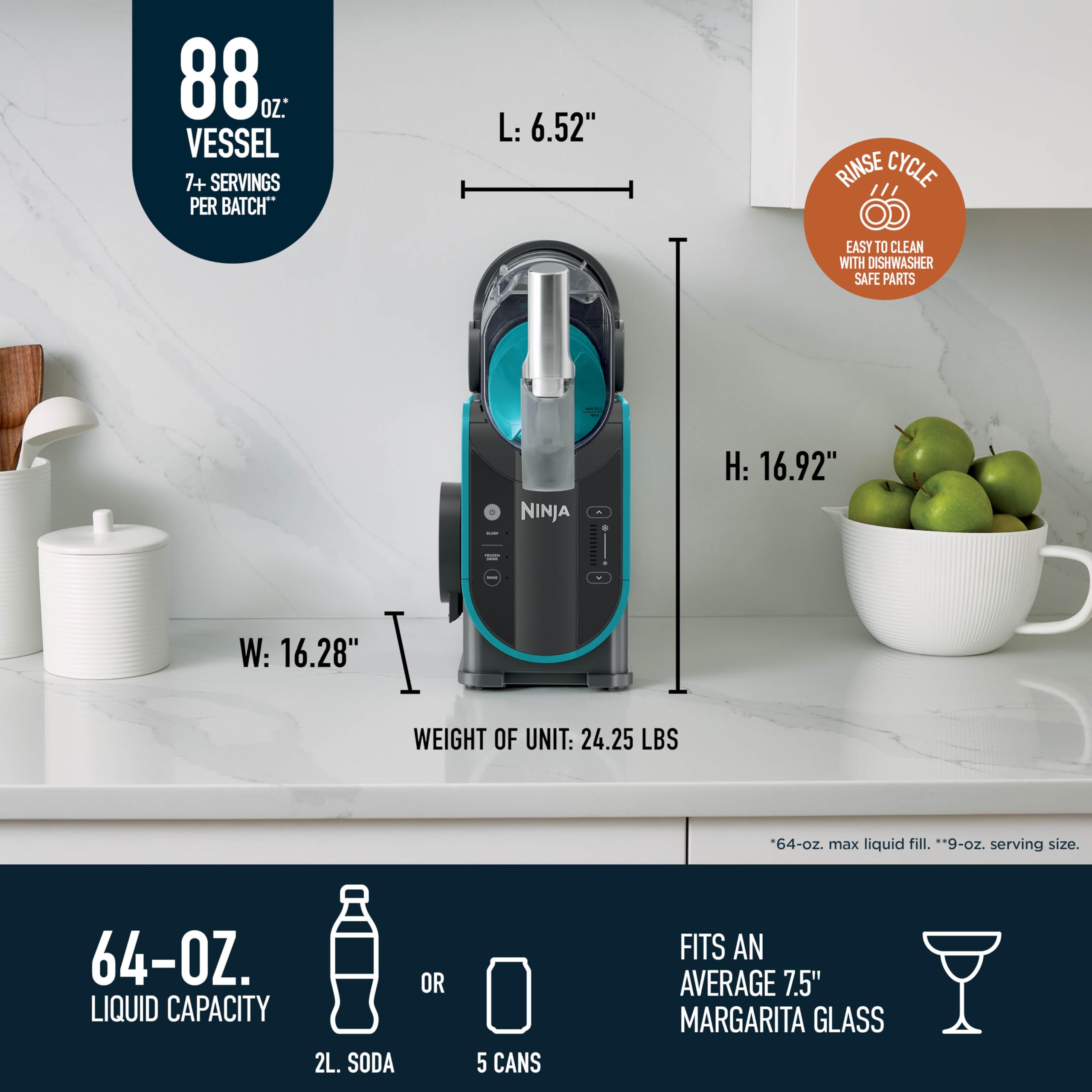 Foto 7 | Frozen Drink Maker Ninja Slushi Professional Teal 2 Programas - Venta Internacional.
