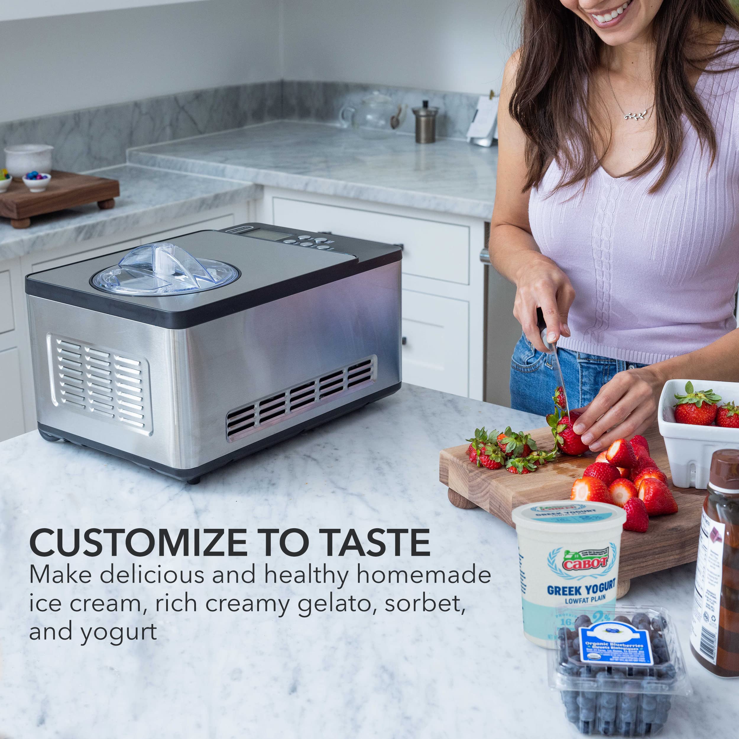Foto 4 pulgar | Máquina Para Hacer Helados Whynter Icm-220ssy 2l De Acero Inoxidable - Venta Internacional.