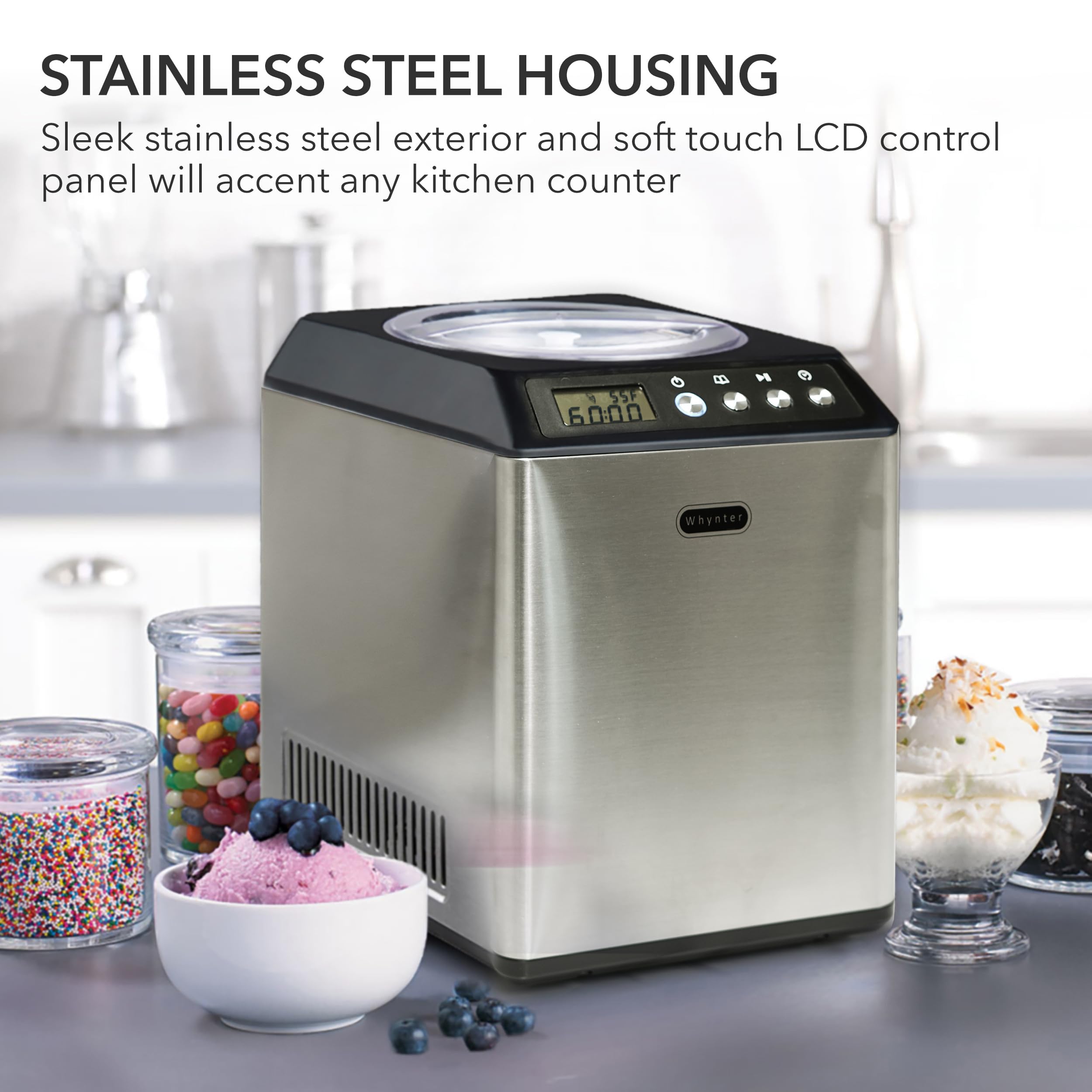 Foto 2 | Máquina Para Hacer Helados Whynter Icm-201sb 2.1l Con Compresor - Venta Internacional.
