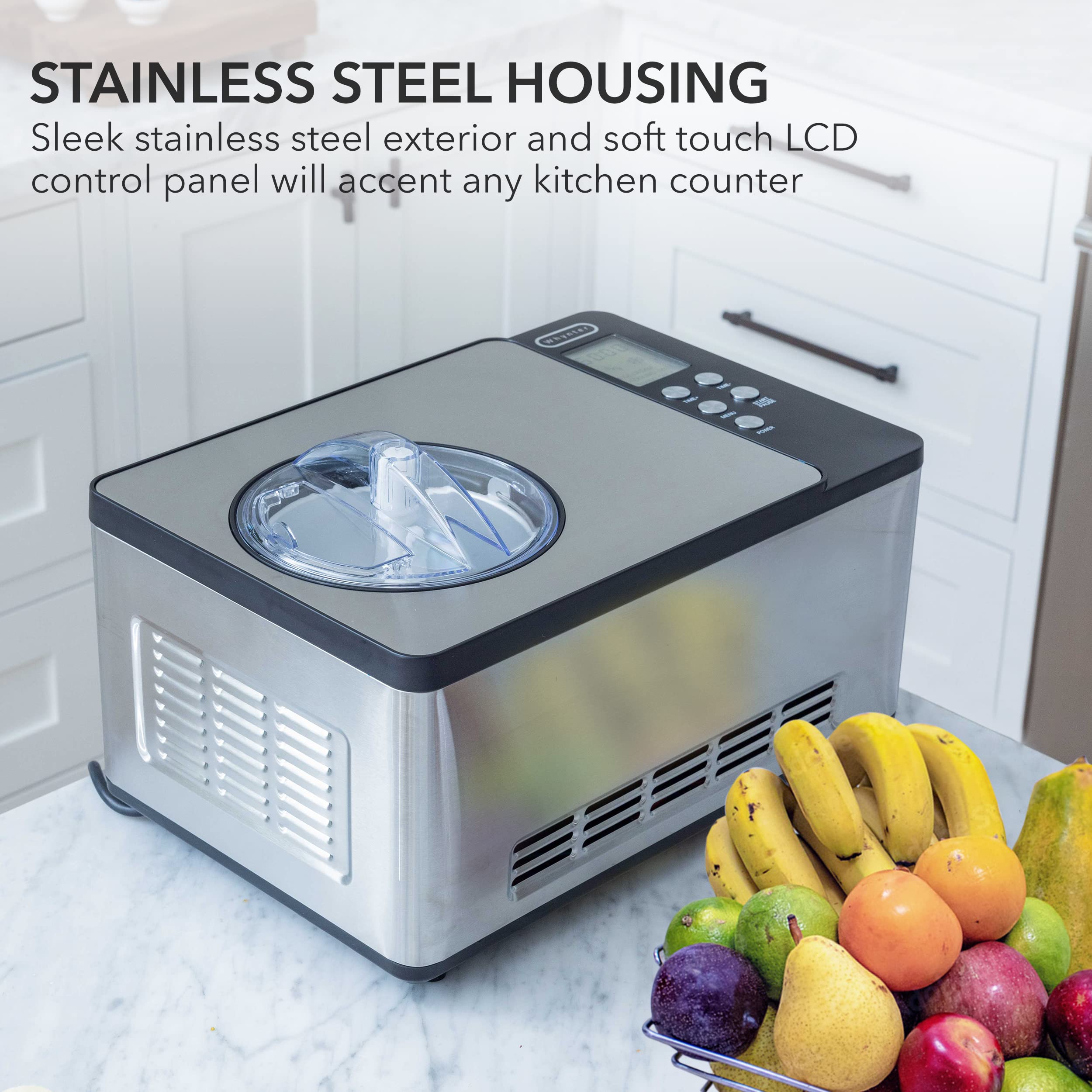 Foto 2 | Máquina Para Hacer Helados Whynter Icm-200ls 2.1l Con Compresor - Venta Internacional.