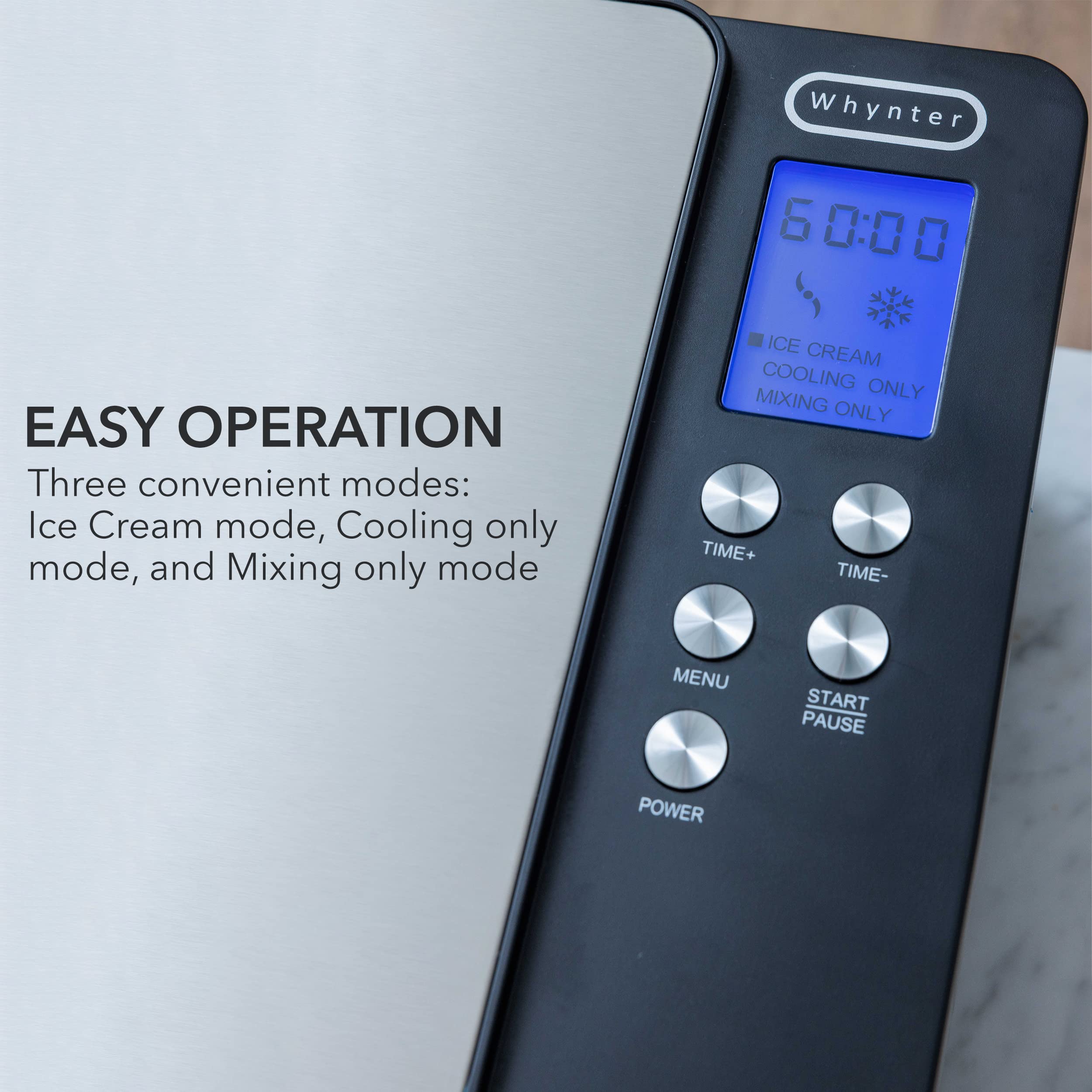 Foto 7 pulgar | Máquina Para Hacer Helados Whynter Icm-200ls 2.1l Con Compresor - Venta Internacional.