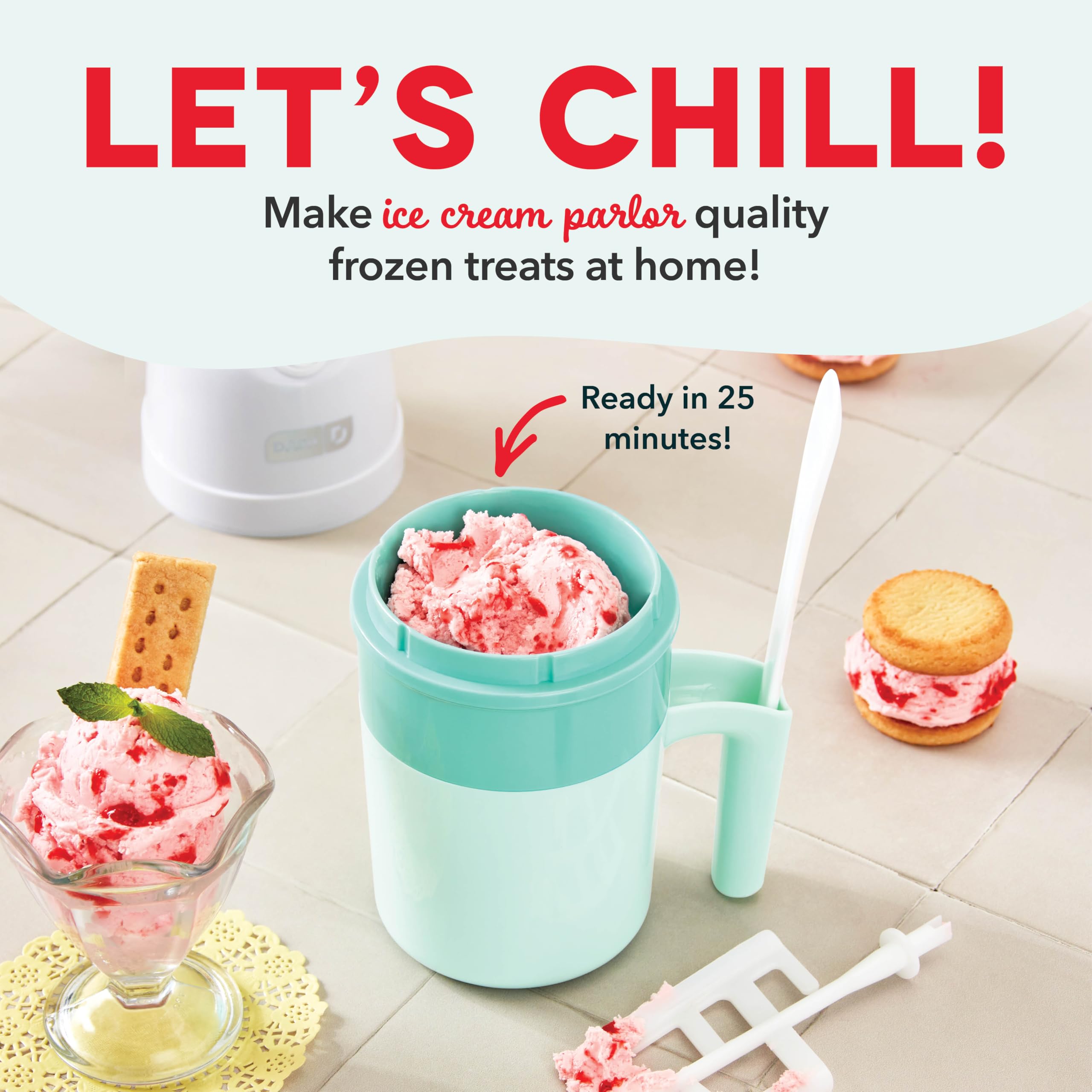 Foto 4 pulgar | Máquina Para Hacer Helados Dash My Pint Aqua Con Cuchara Para Mezclar - Venta Internacional.
