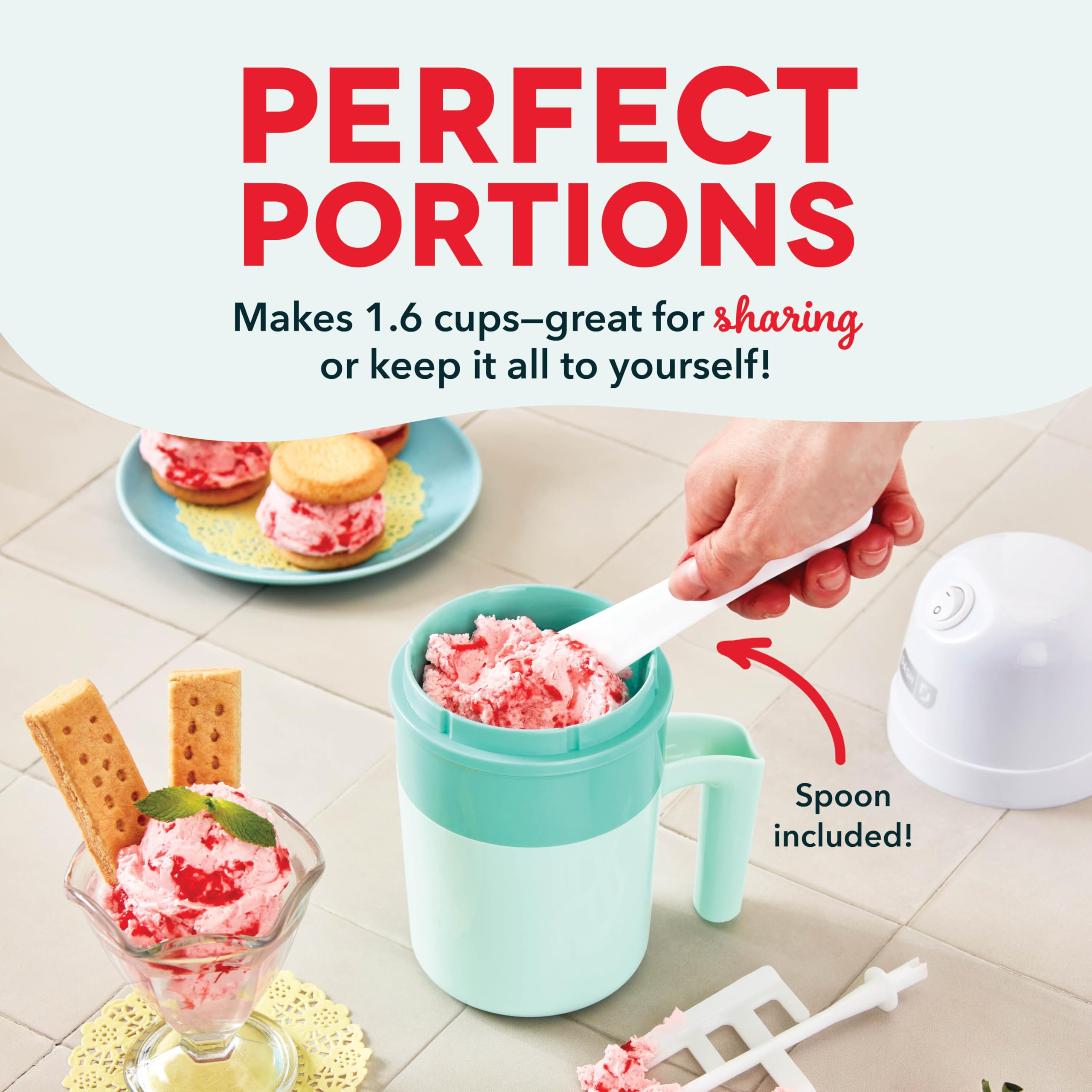 Foto 5 | Máquina Para Hacer Helados Dash My Pint Aqua Con Cuchara Para Mezclar - Venta Internacional.