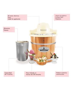 Foto 6 | Elite Gourmet Maquina Para Hacer Helado Casero De 3.7 Litros Eim-924l