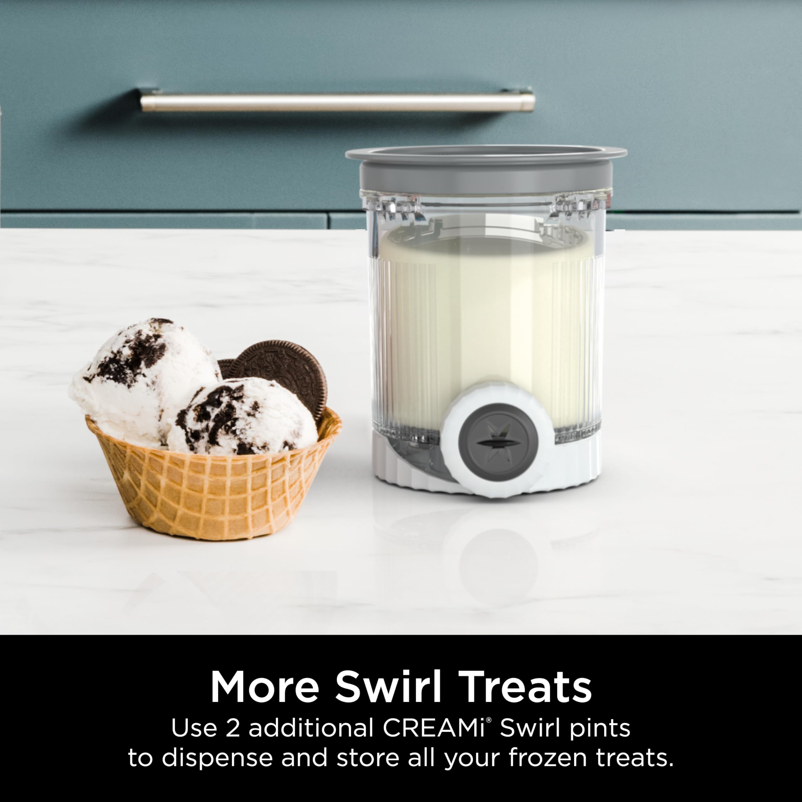 Foto 2 | Paquete De 2 Pintas Y Tapas Para Helado Ninja Swirl De Creami - Venta Internacional.