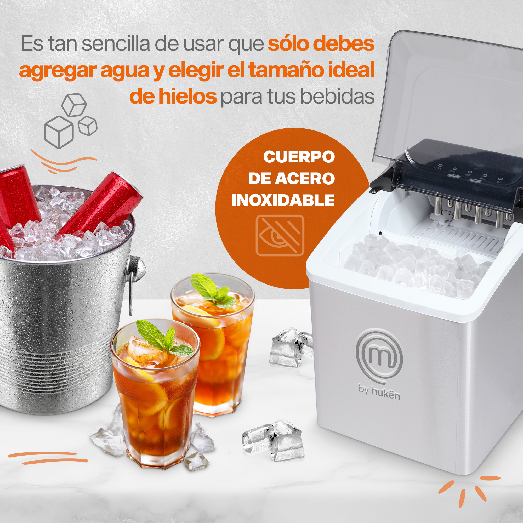 Foto 7 pulgar | Maquina De Hielos Freezemax Masterchef