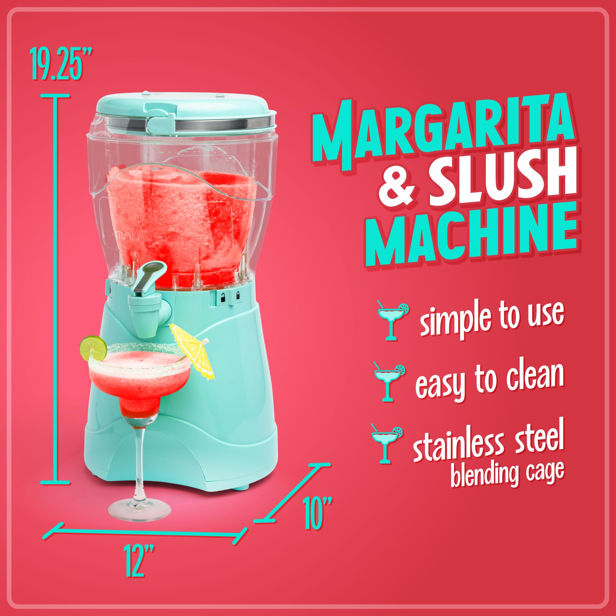 Foto 3 pulgar | Máquina Para Hacer Bebidas Congeladas Nostalgia Margarita 3.8l Aqua - Venta Internacional