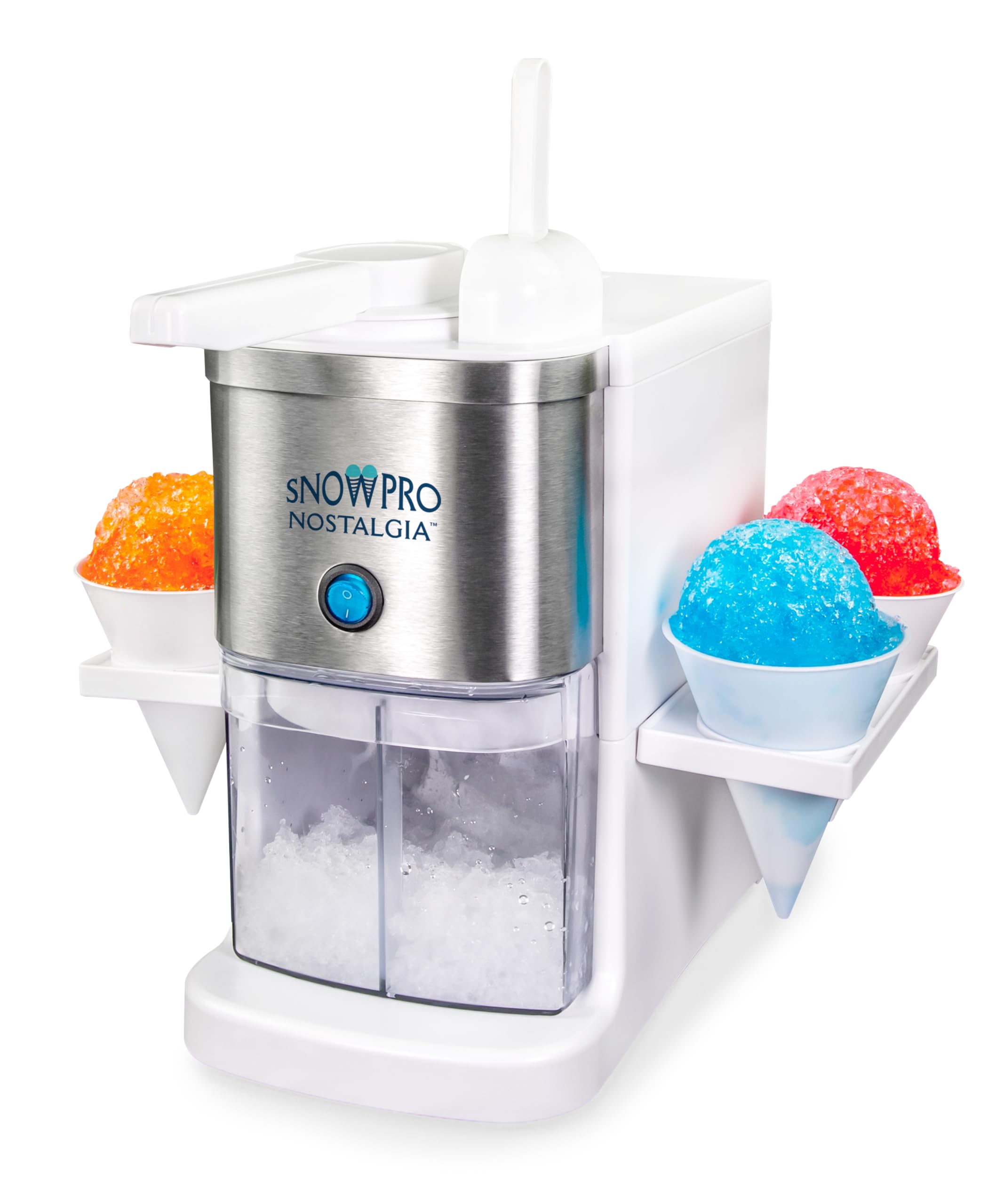 Máquina De Hielo Raspado Nostalgia White Con Capacidad De 64 Oz - Venta Internacional.