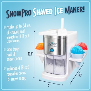 Foto 2 | Máquina De Hielo Raspado Nostalgia White Con Capacidad De 64 Oz - Venta Internacional.
