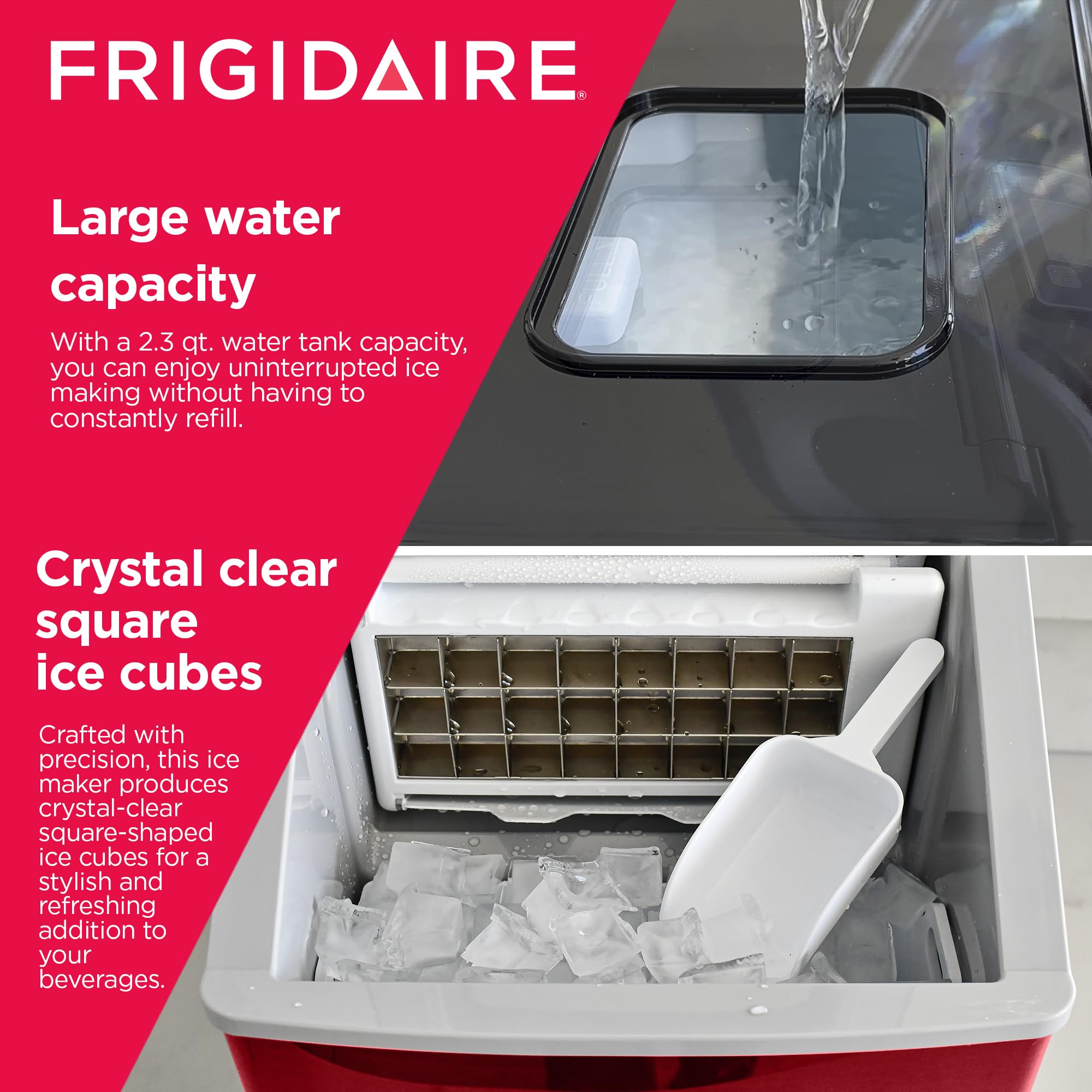 Foto 5 pulgar | La Máquina De Hielo Frigidaire Efic452-ssred Xl Produce Acero Inoxidable De 18 Kg/día - Venta Internacional.