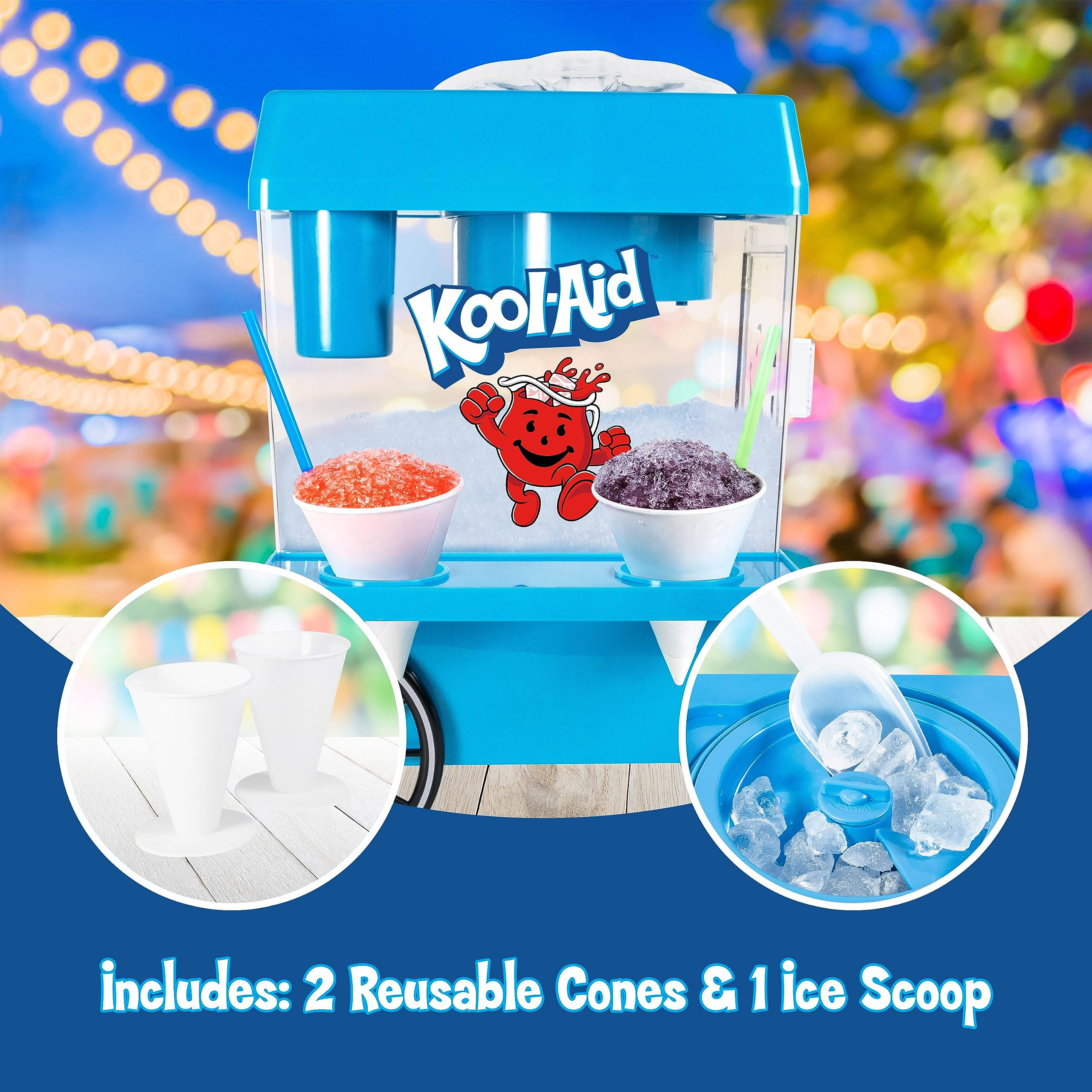 Foto 4 pulgar | Máquina de Conos de Nieve Nostalgia Kool-Aid Retro con 2 Tazas y Cuchara - Venta Internacional