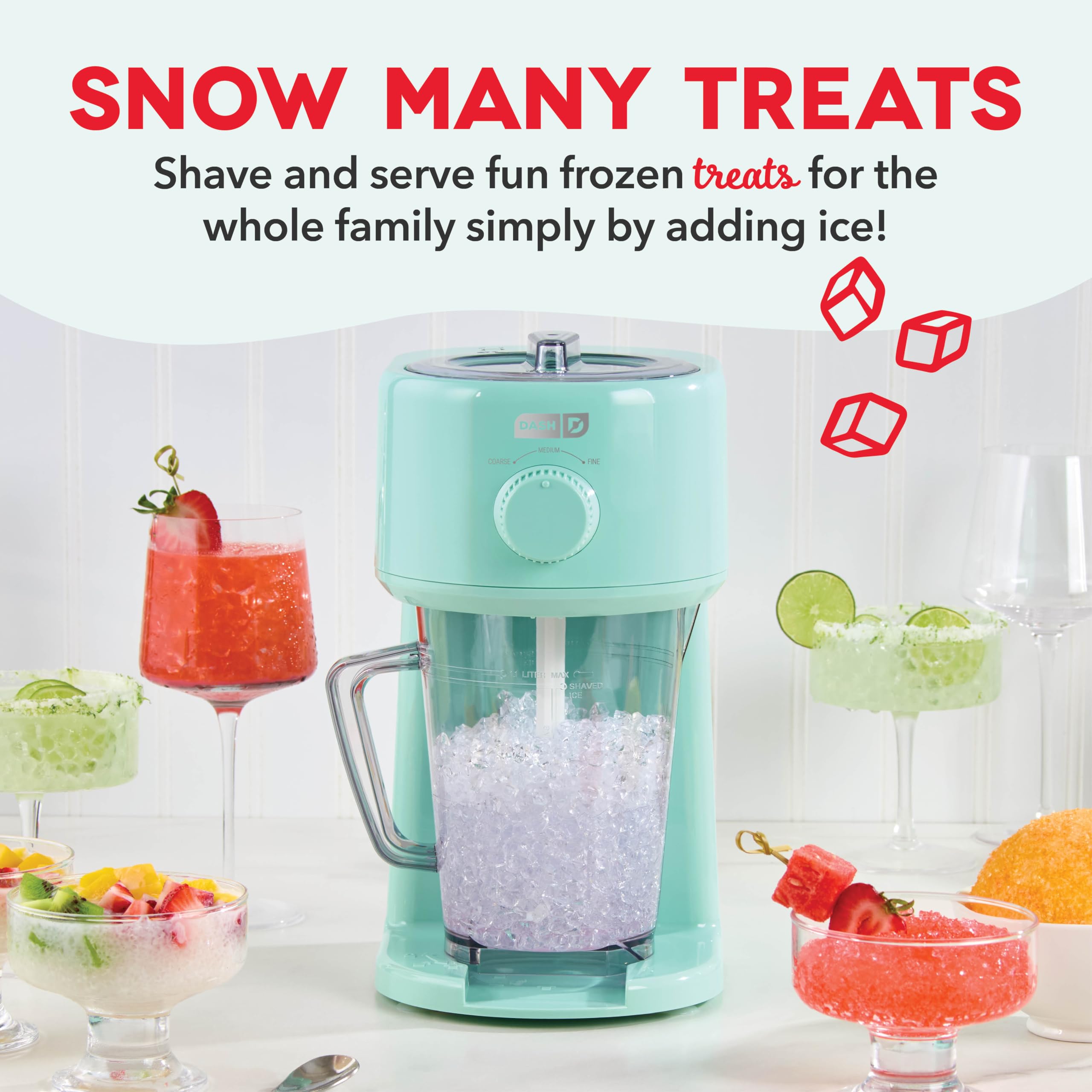 Foto 3 pulgar | Máquina Para Hacer Hielo Afeitado Y Sushi Dash Deluxe De 1 Litro Con Jarra Para Servir - Venta Internacional.
