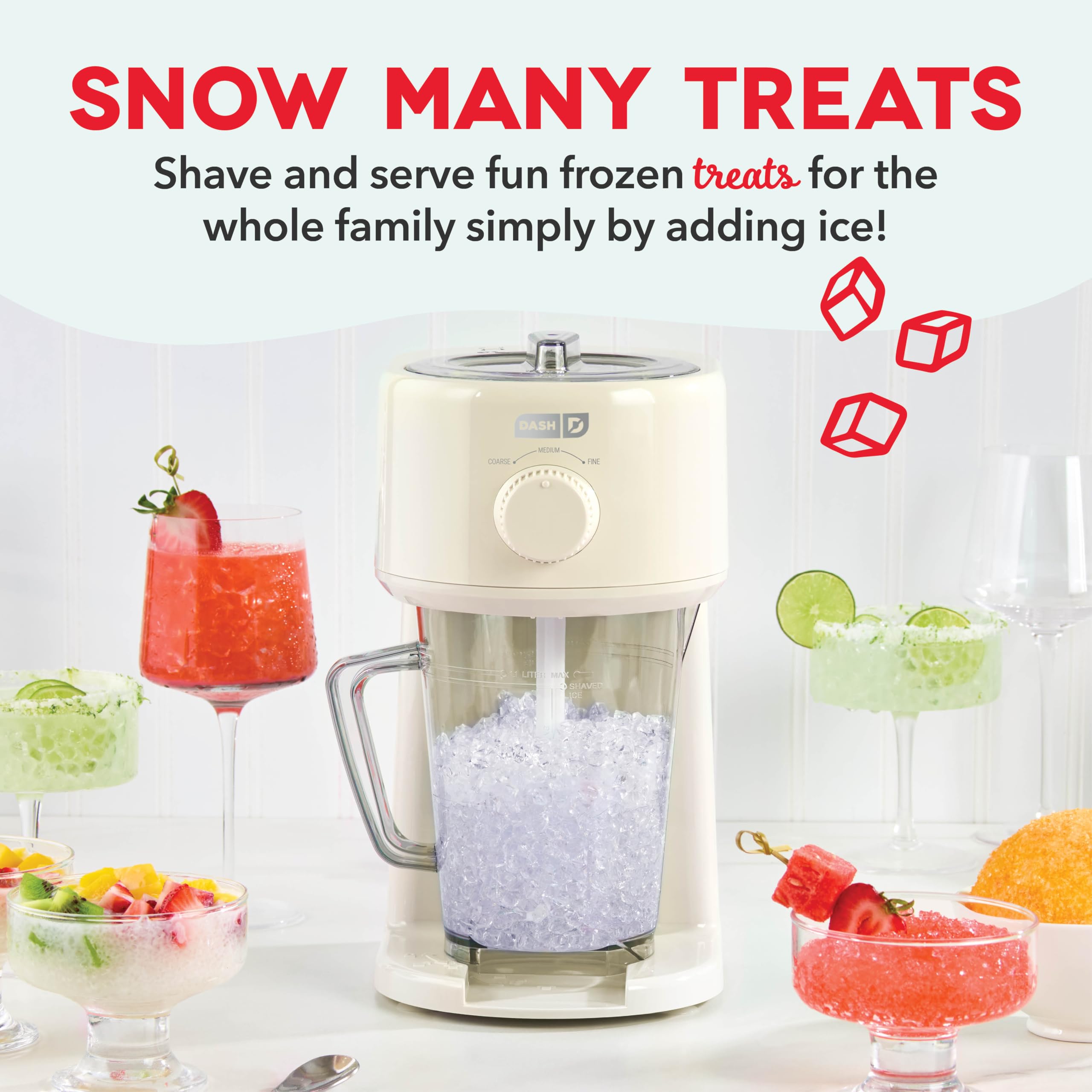 Foto 3 pulgar | Máquina Para Hacer Hielo Afeitado Y Sushi Dash Deluxe De 1 Litro Con Jarra Para Servir - Venta Internacional.