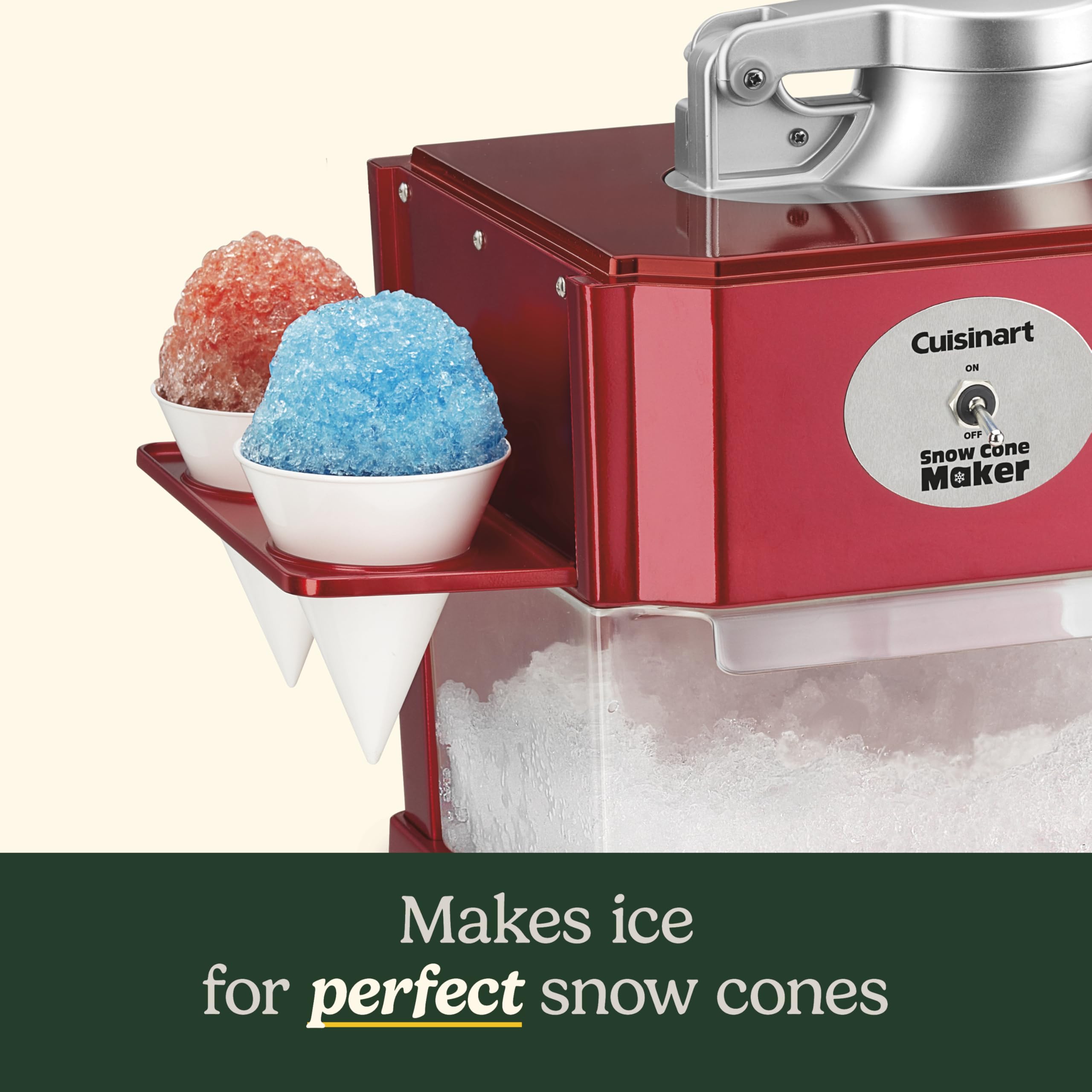 Foto 5 pulgar | Máquina De Conos De Nieve Cuisinart Scm-10p1 Hace 5 Conos Rojos - Venta Internacional.