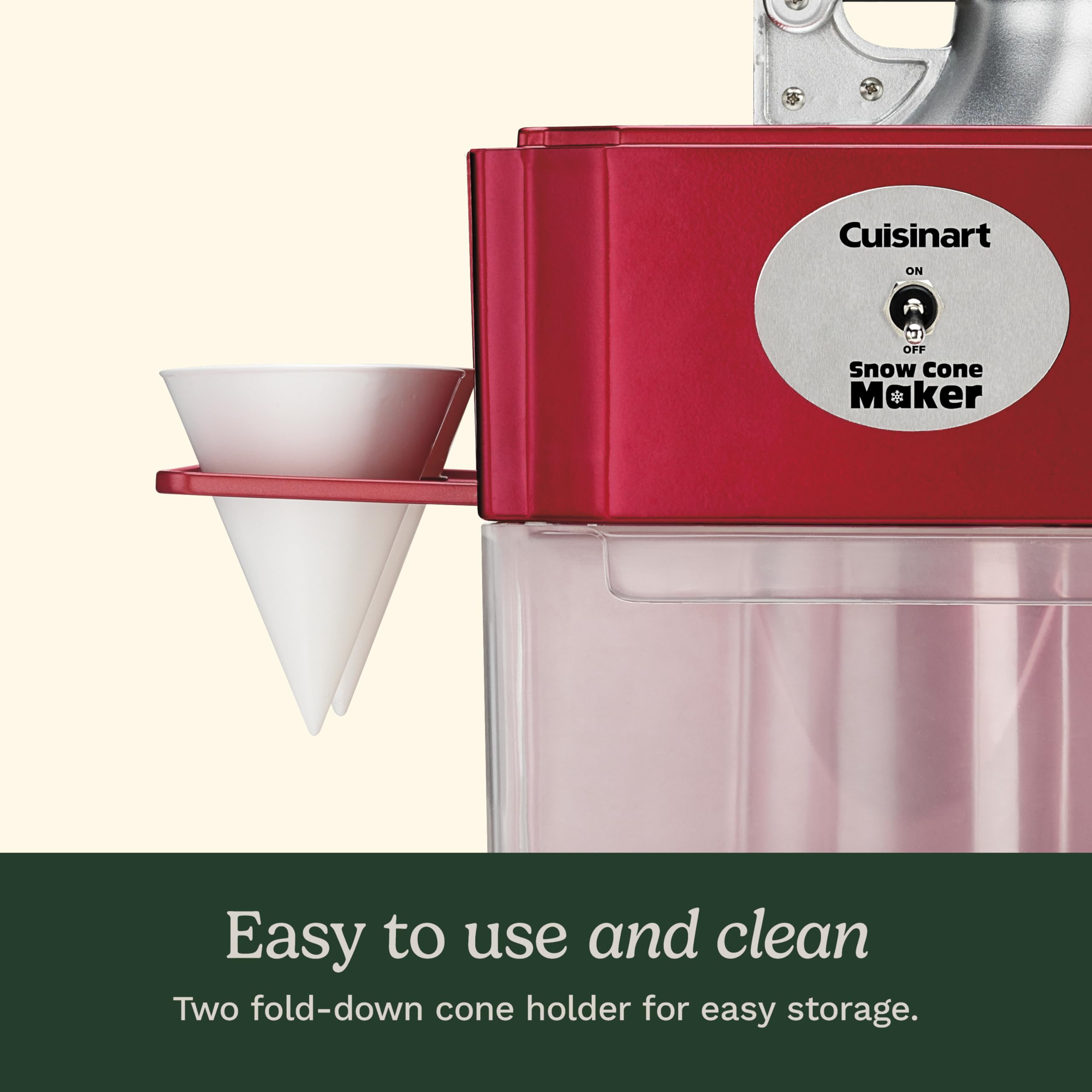 Foto 5 | Máquina De Conos De Nieve Cuisinart Scm-10p1 Hace 5 Conos Rojos - Venta Internacional.