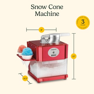 Foto 6 | Máquina De Conos De Nieve Cuisinart Scm-10p1 Hace 5 Conos Rojos - Venta Internacional.