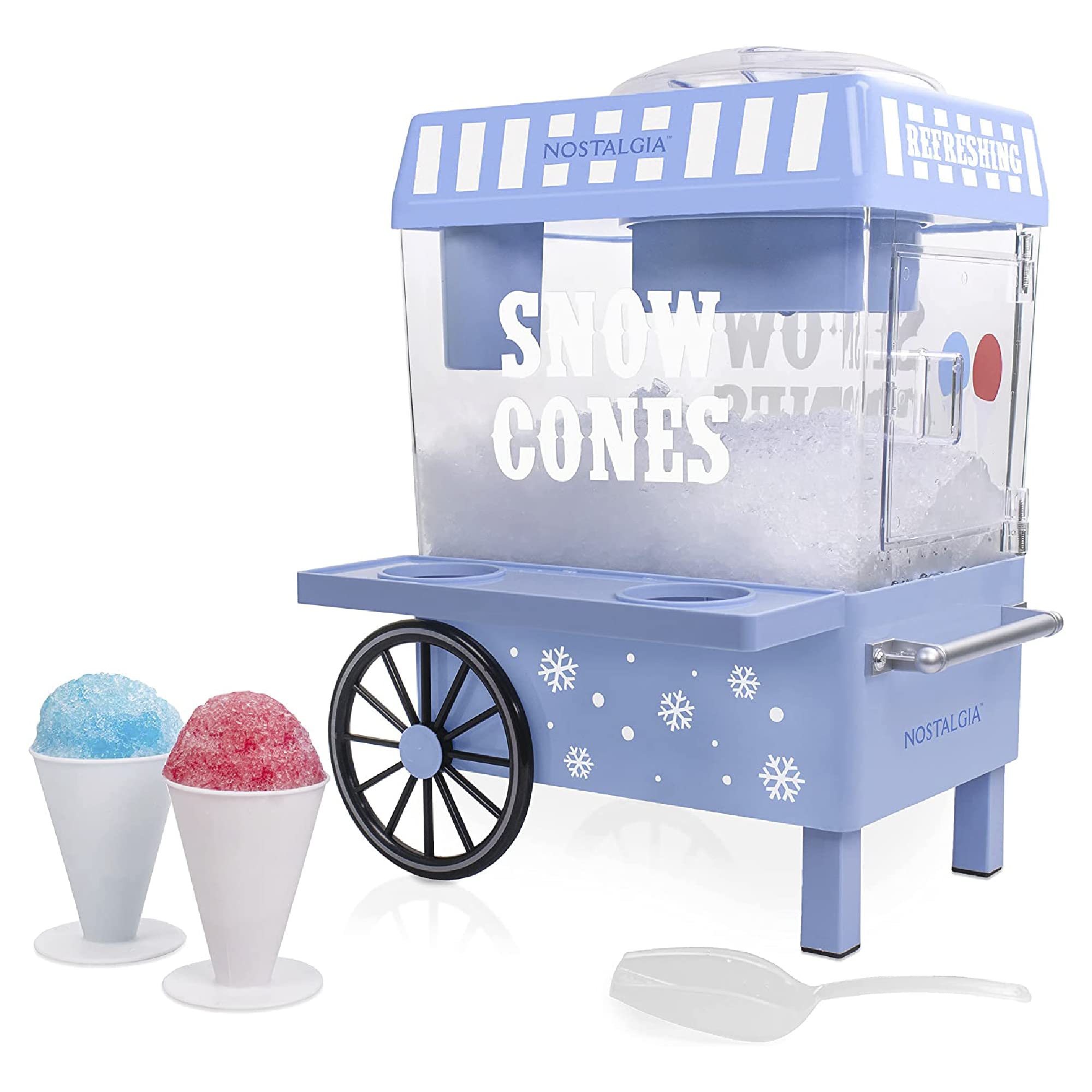 Foto 2 pulgar | Máquina De Hielo Rasurado Snow Cone Nostalgia Retro Vintage Azul - Venta Internacional.