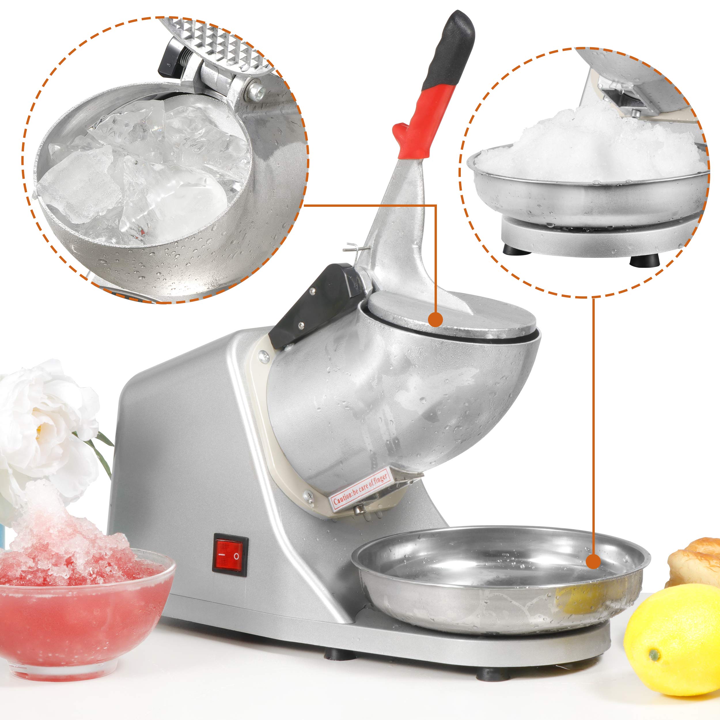 Foto 5 pulgar | Máquina Afeitadora De Hielo Snow Cone Maker Zeny, 65 Kg/h, 300 W, 110 V - Venta Internacional.