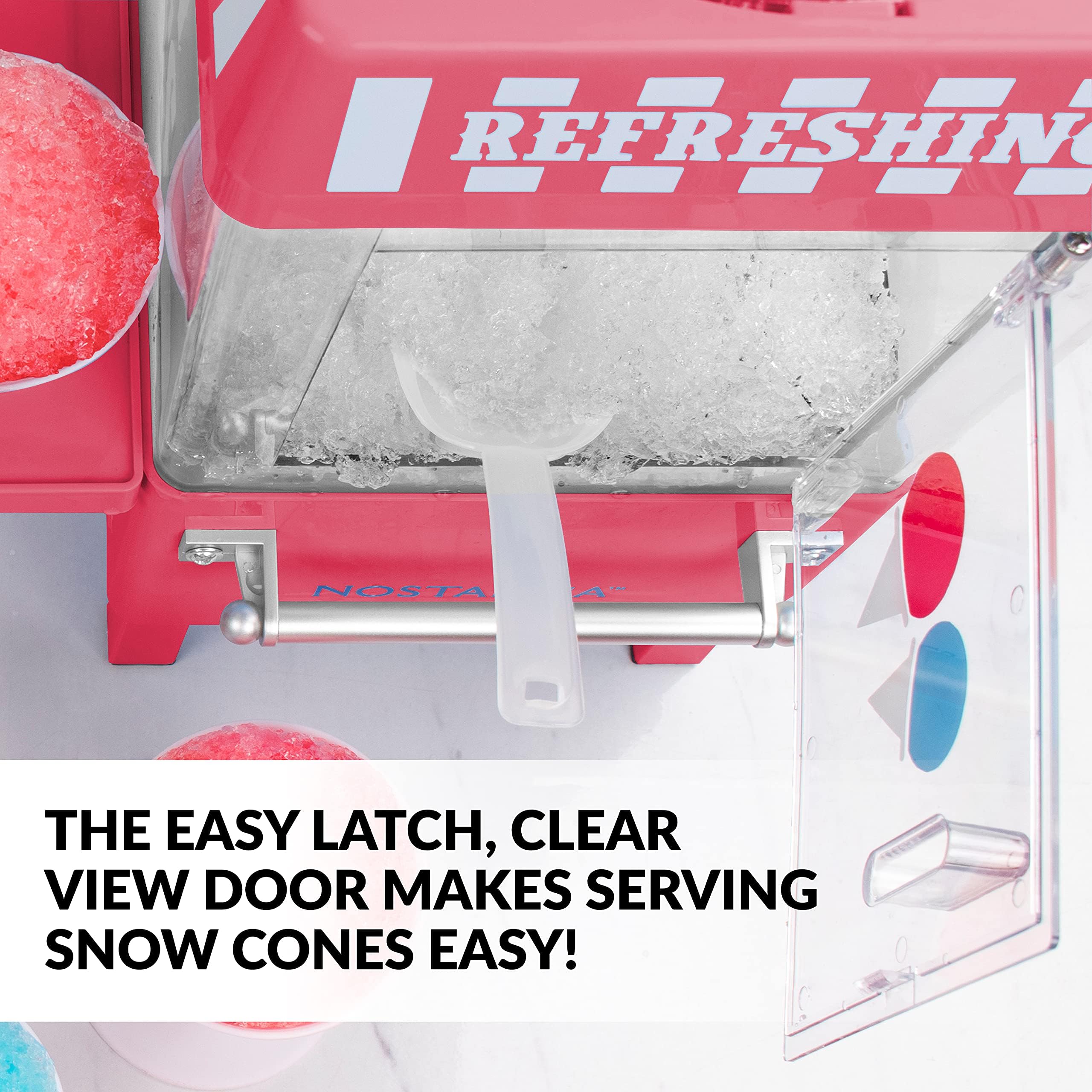 Foto 5 pulgar | Encimera Vintage Snow Cone Machine Nostalgia, Roja Con Tazas - Venta Internacional.
