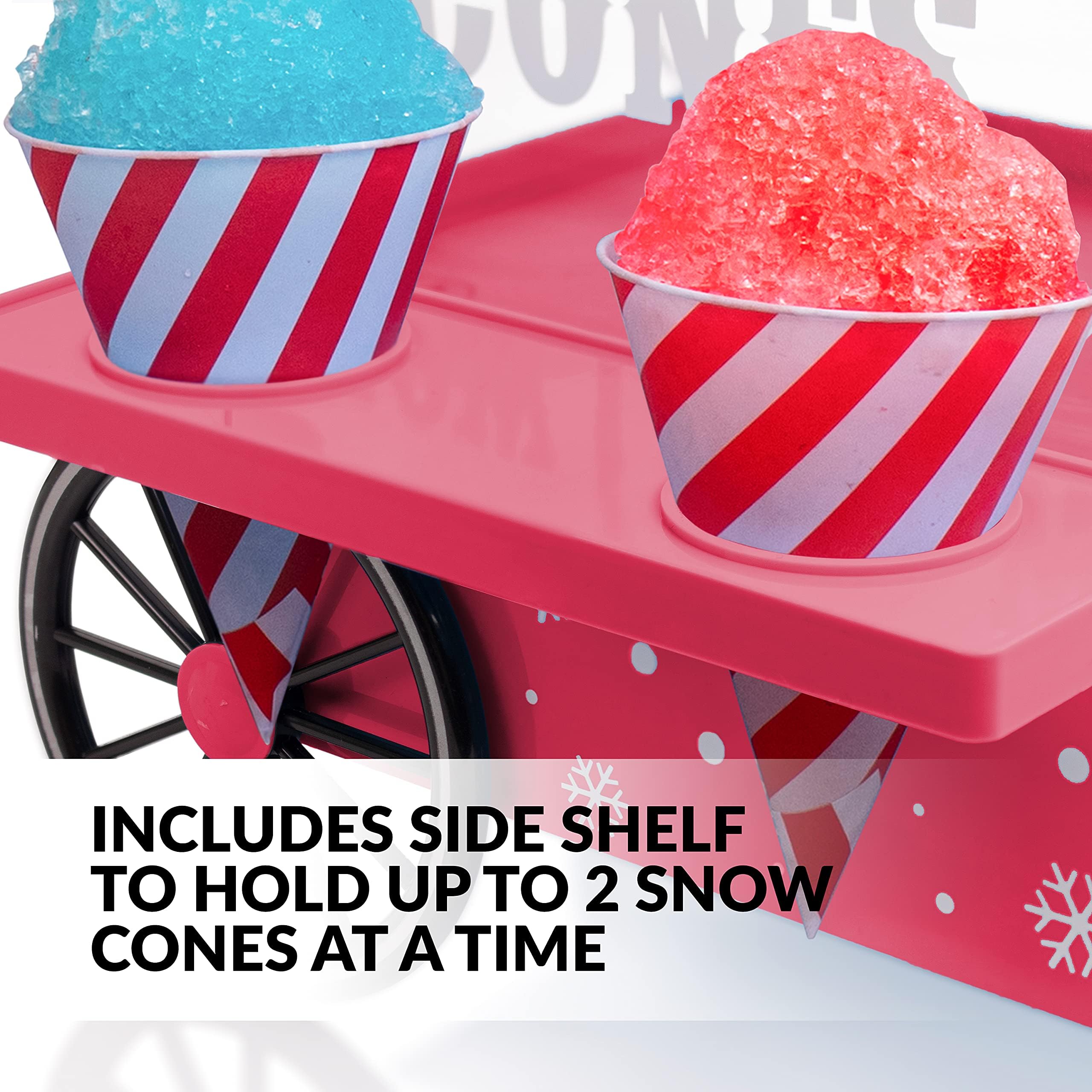 Foto 5 | Encimera Vintage Snow Cone Machine Nostalgia, Roja Con Tazas - Venta Internacional.