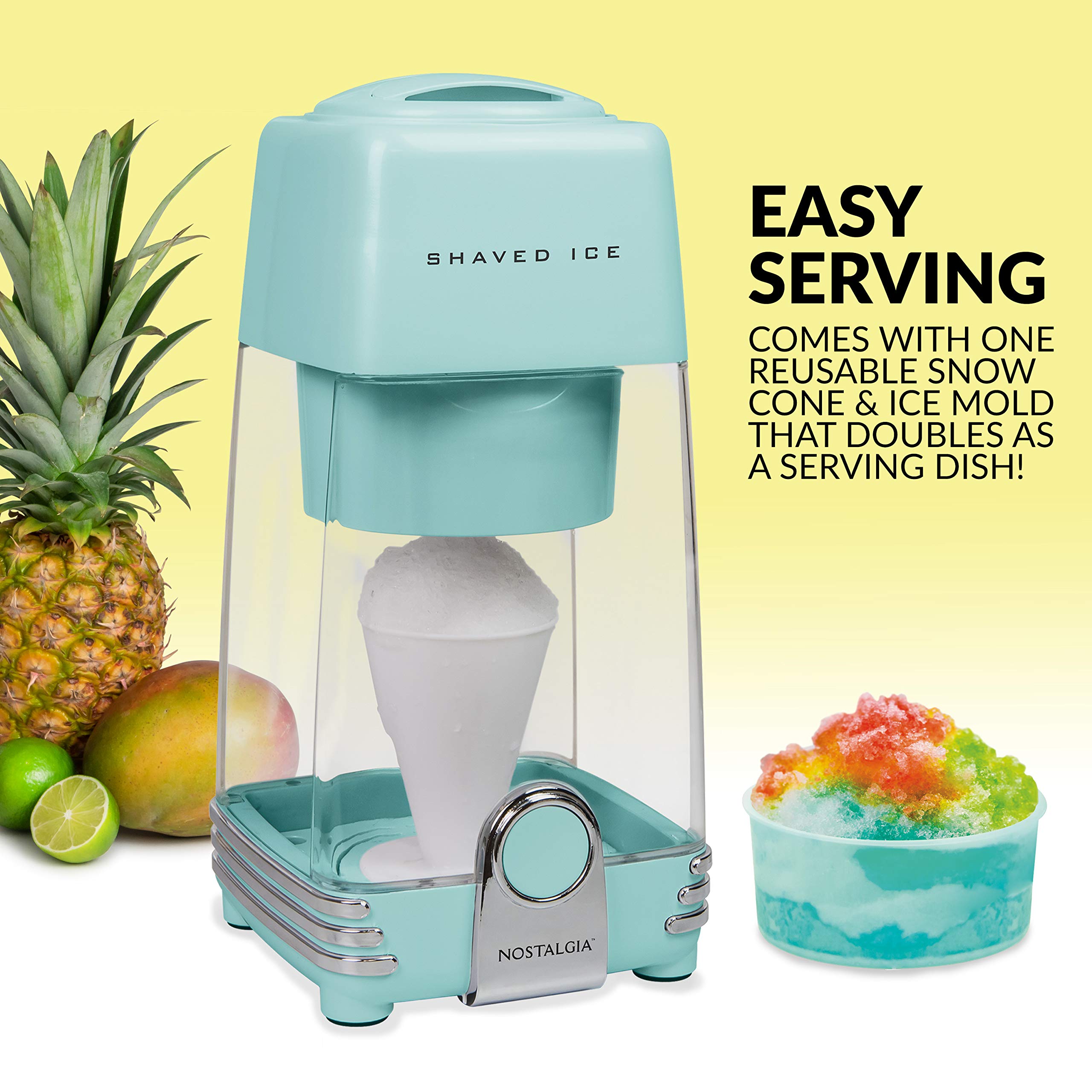Foto 5 | Máquina De Hielo Afeitado Nostalgia Aqua Con Molde Para Hielo Y Cono Reutilizable - Venta Internacional.
