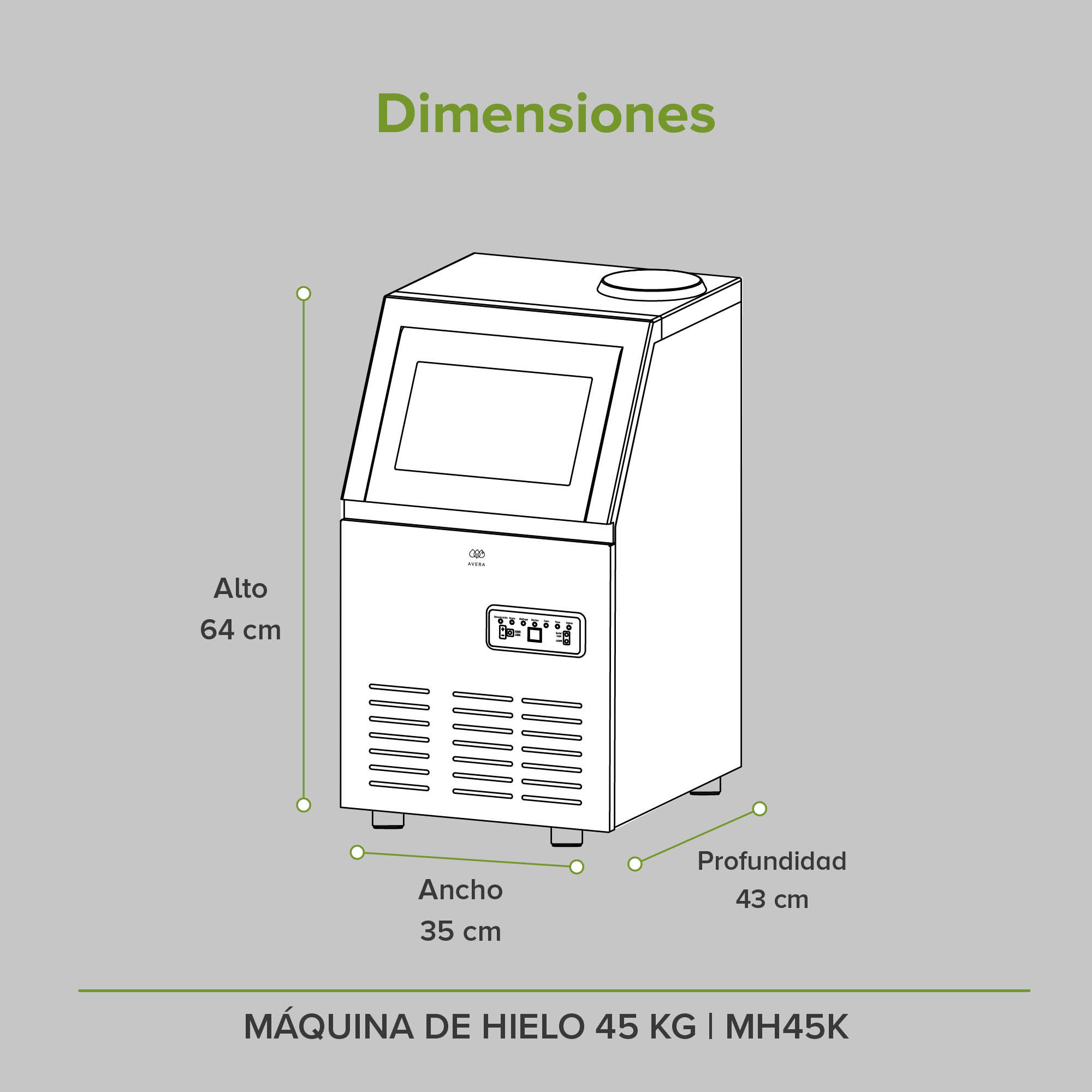 Foto 3 pulgar | Máquina Para Hacer Hielo Capacidad 45 Kg
