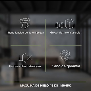 Foto 4 | Máquina Para Hacer Hielo Capacidad 45 Kg
