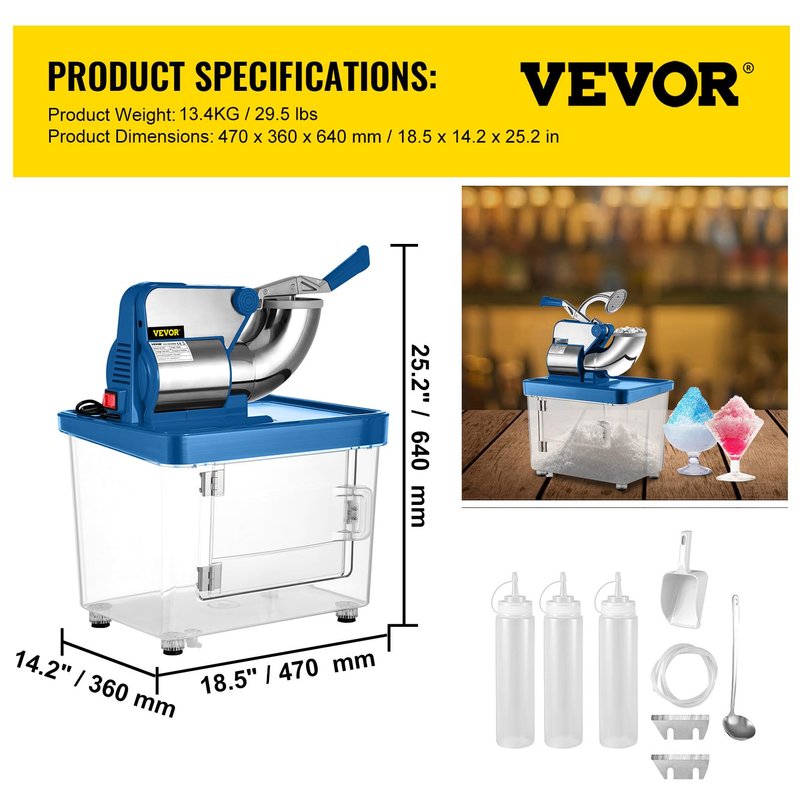 Foto 2 | Trituradora De Hielo Vevor 110v Commercial 300w 661lbs/h Stainless St - Venta Internacional.