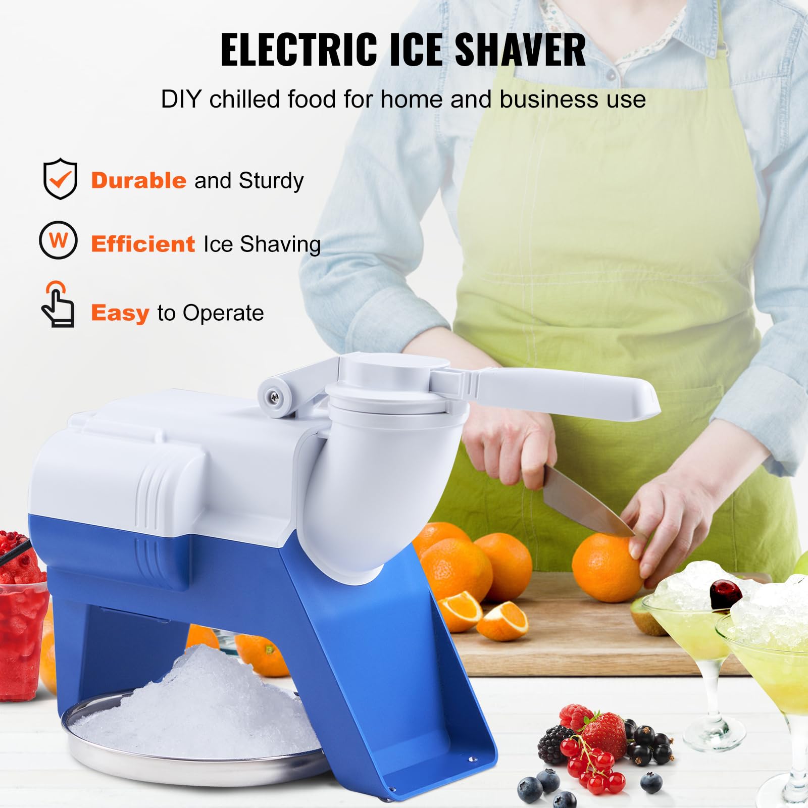 Foto 3 pulgar | Trituradora De Hielo Vevor 80kg/h Máquina Eléctrica Para Hacer Conos De Nieve 220w - Venta Internacional.