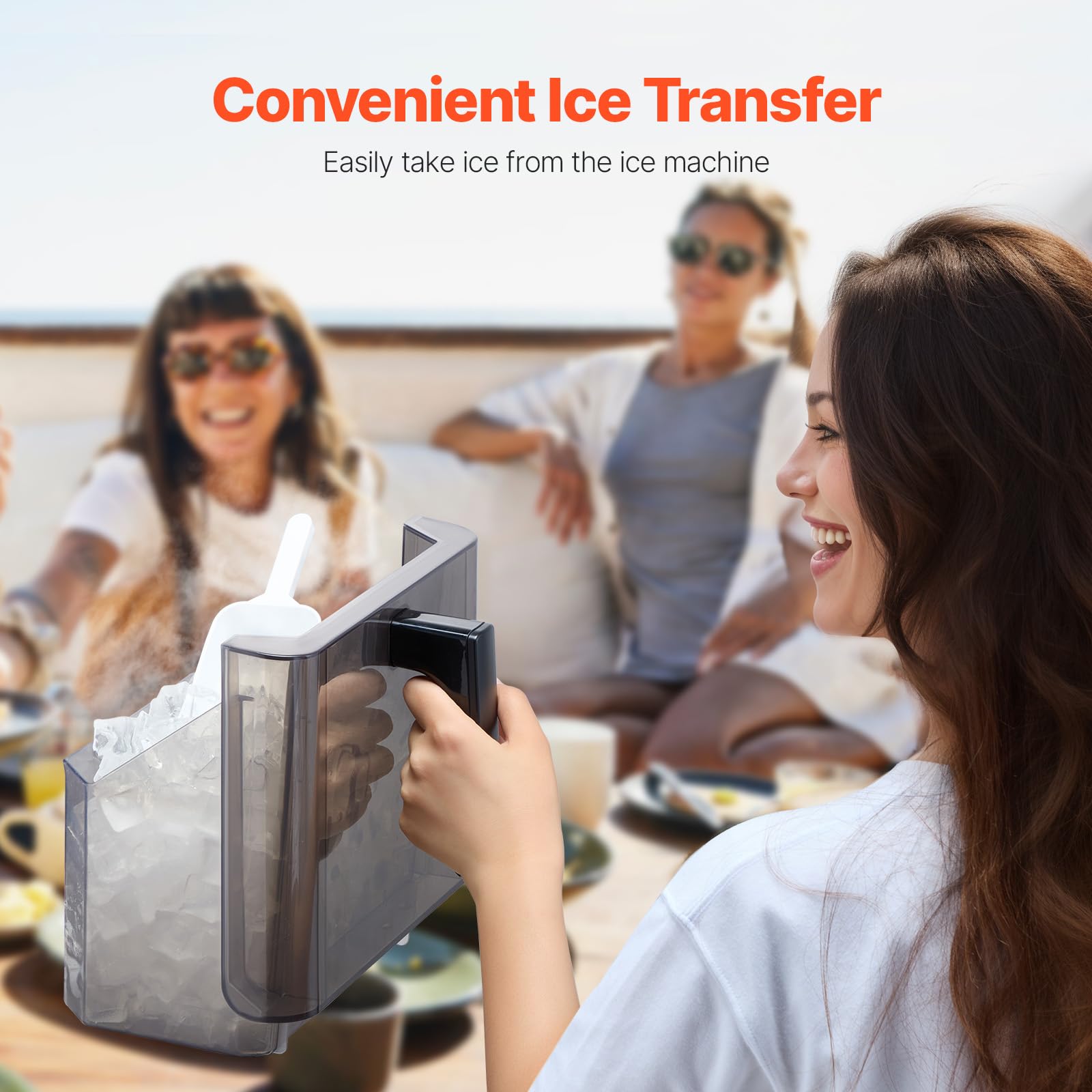 Foto 3 pulgar | Máquina De Hielo Vevor Para Encimera, 46 Libras/24 Horas, 32 Cubos, 15 Minutos - Venta Internacional.