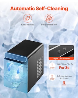 Foto 4 | Máquina De Hielo En Pepitas Vevor, 37 Libras/24 Horas Con Autolimpieza De 2,65 Litros - Venta Internacional.