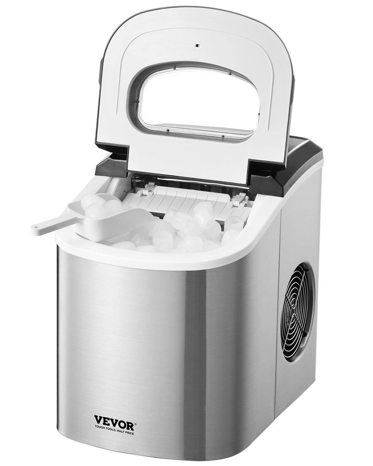 Foto 1 | Máquina De Hielo Para Encimera Vevor, 33 Kg, Autolimpiante Con Cuchara, 2 Tamaños - Venta Internacional.