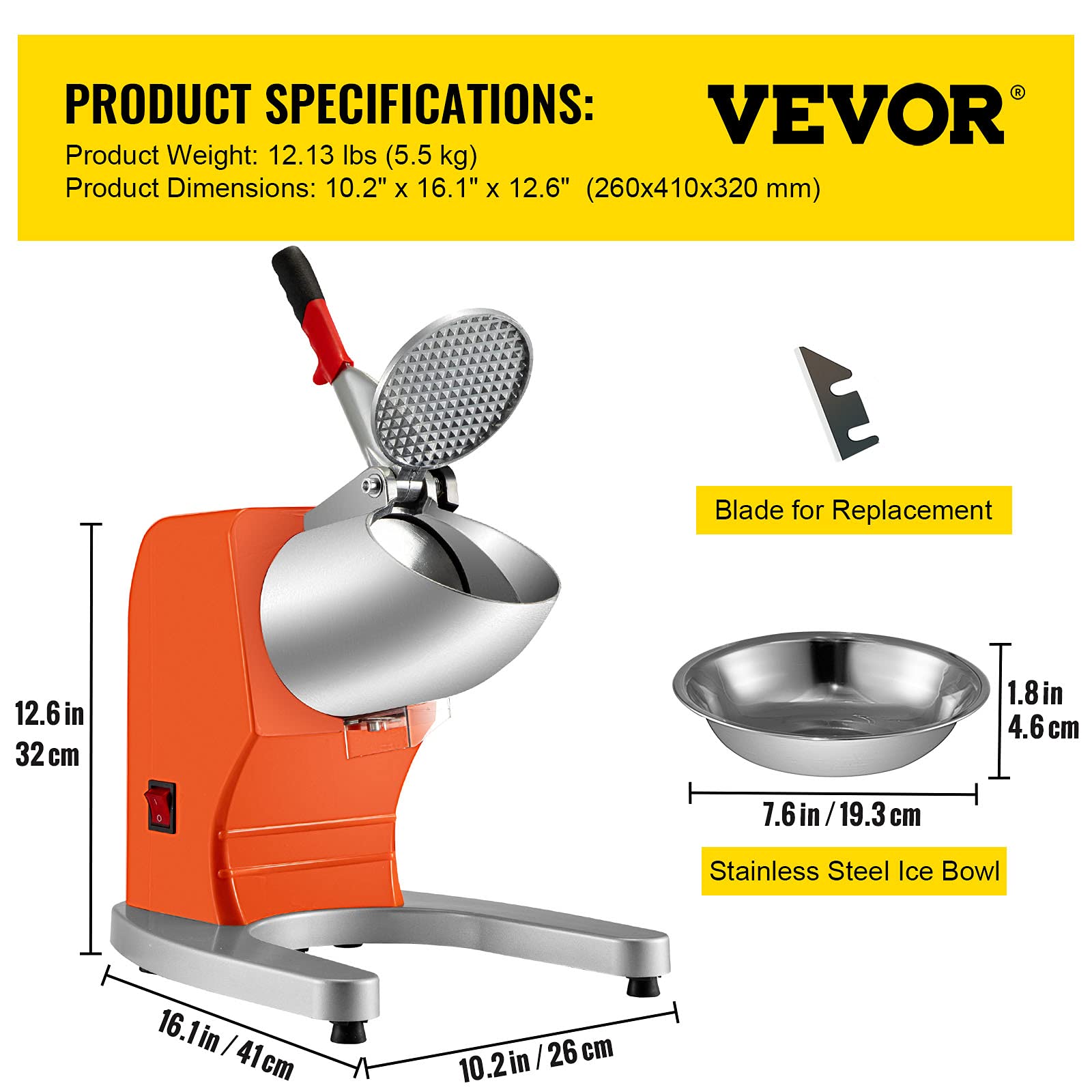 Foto 8 pulgar | Trituradora De Hielo Vevor 110v Electric 300w 210lb/h - Venta Internacional.