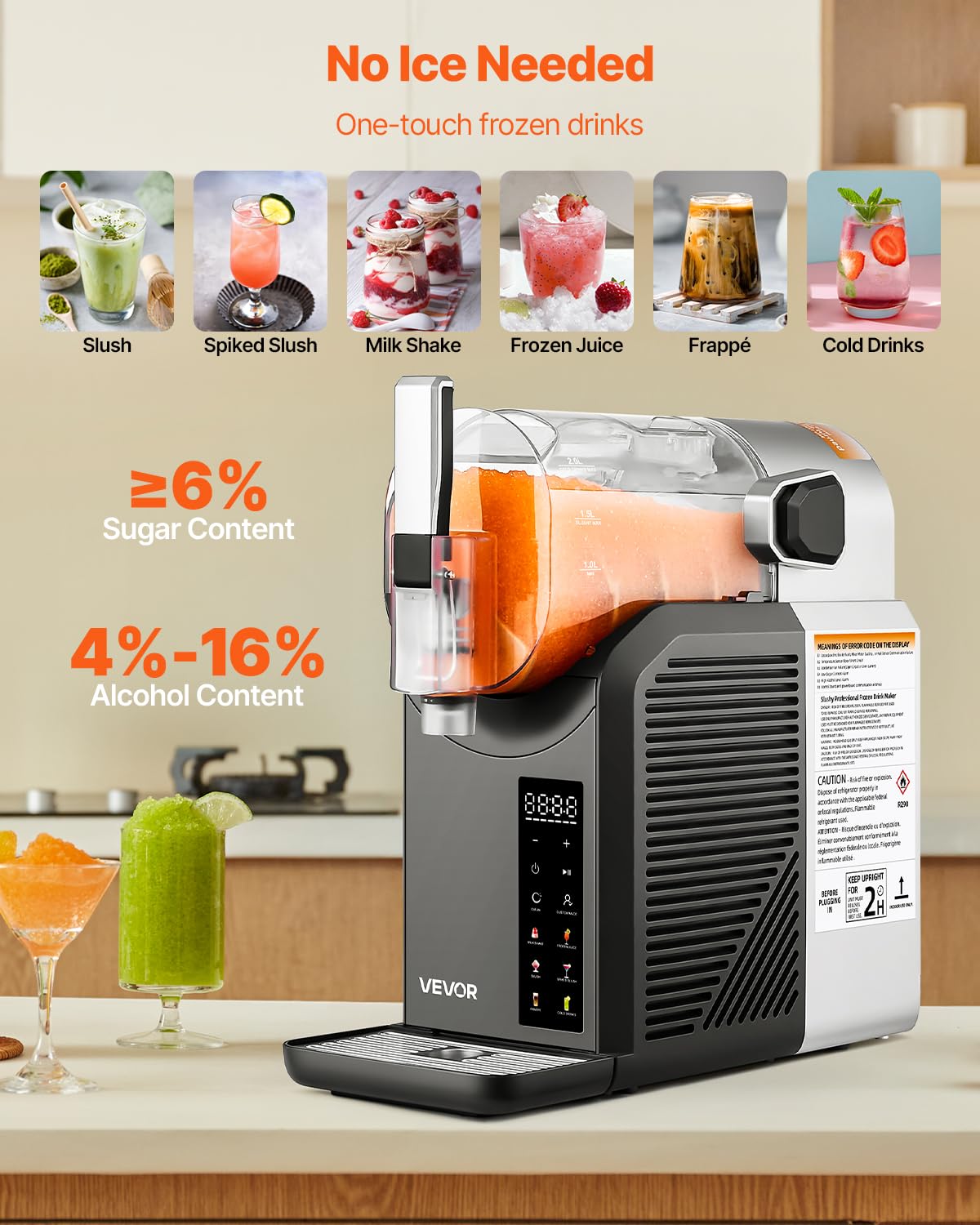 Foto 3 | Máquina para Hacer Hielo Vevor 2 L-Venta Internacional