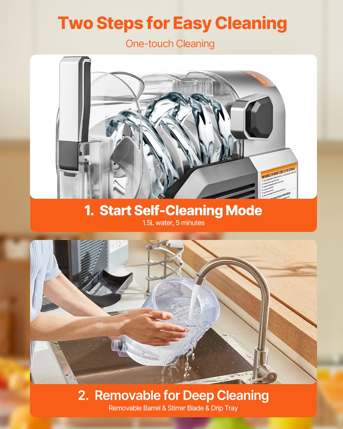 Foto 7 pulgar | Máquina para Hacer Hielo Vevor 2 L-Venta Internacional