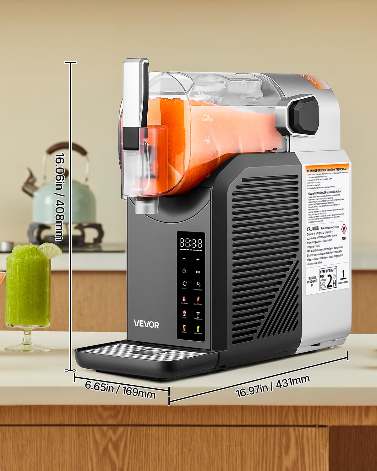 Foto 8 pulgar | Máquina para Hacer Hielo Vevor 2 L-Venta Internacional