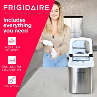 Foto 3 | Máquina Para Hacer Hielo Frigidaire, Encimera Compacta, 12 Kg, Plata Inoxidable - Venta Internacional.