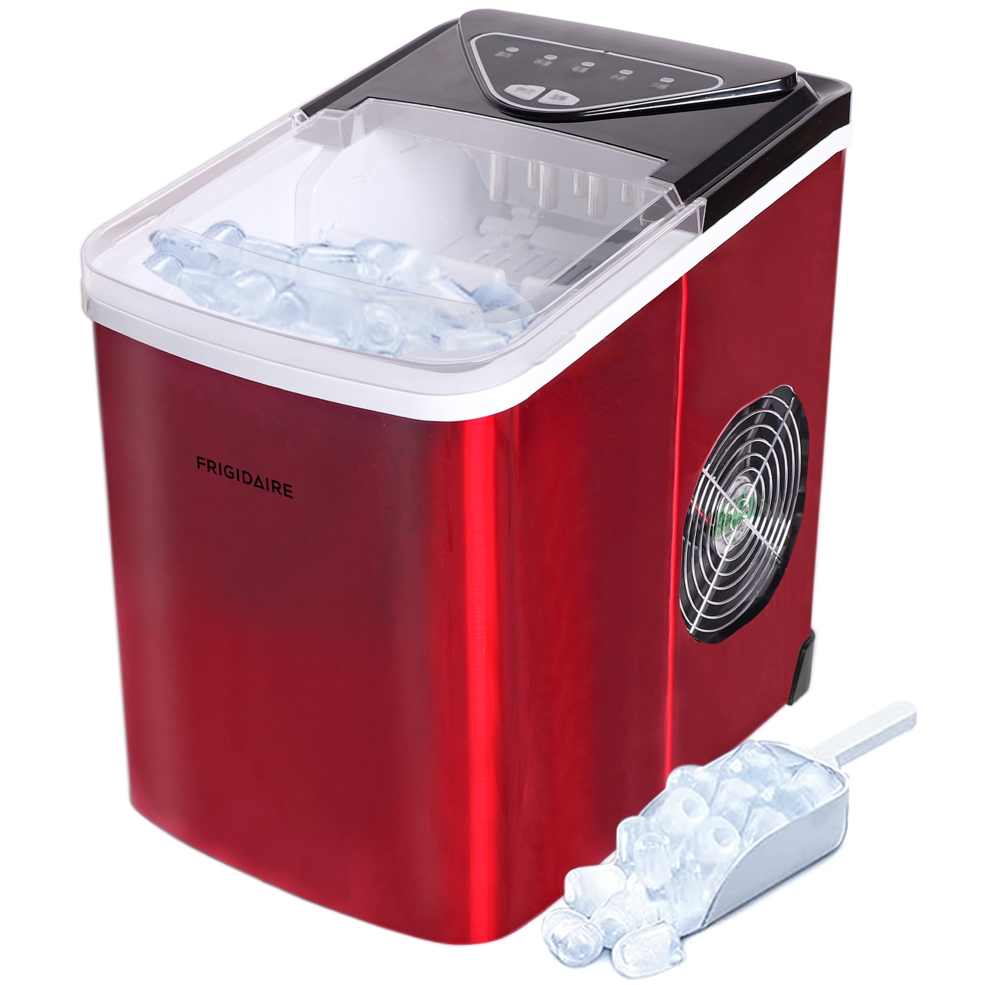 Foto 1 | Máquina De Hielo Frigidaire Compact Para Encimera, 12 Kg/día, Color Rojo Inoxidable - Venta Internacional.