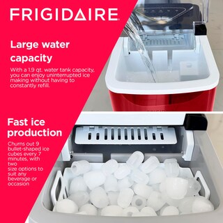 Foto 4 | Máquina De Hielo Frigidaire Compact Para Encimera, 12 Kg/día, Color Rojo Inoxidable - Venta Internacional.