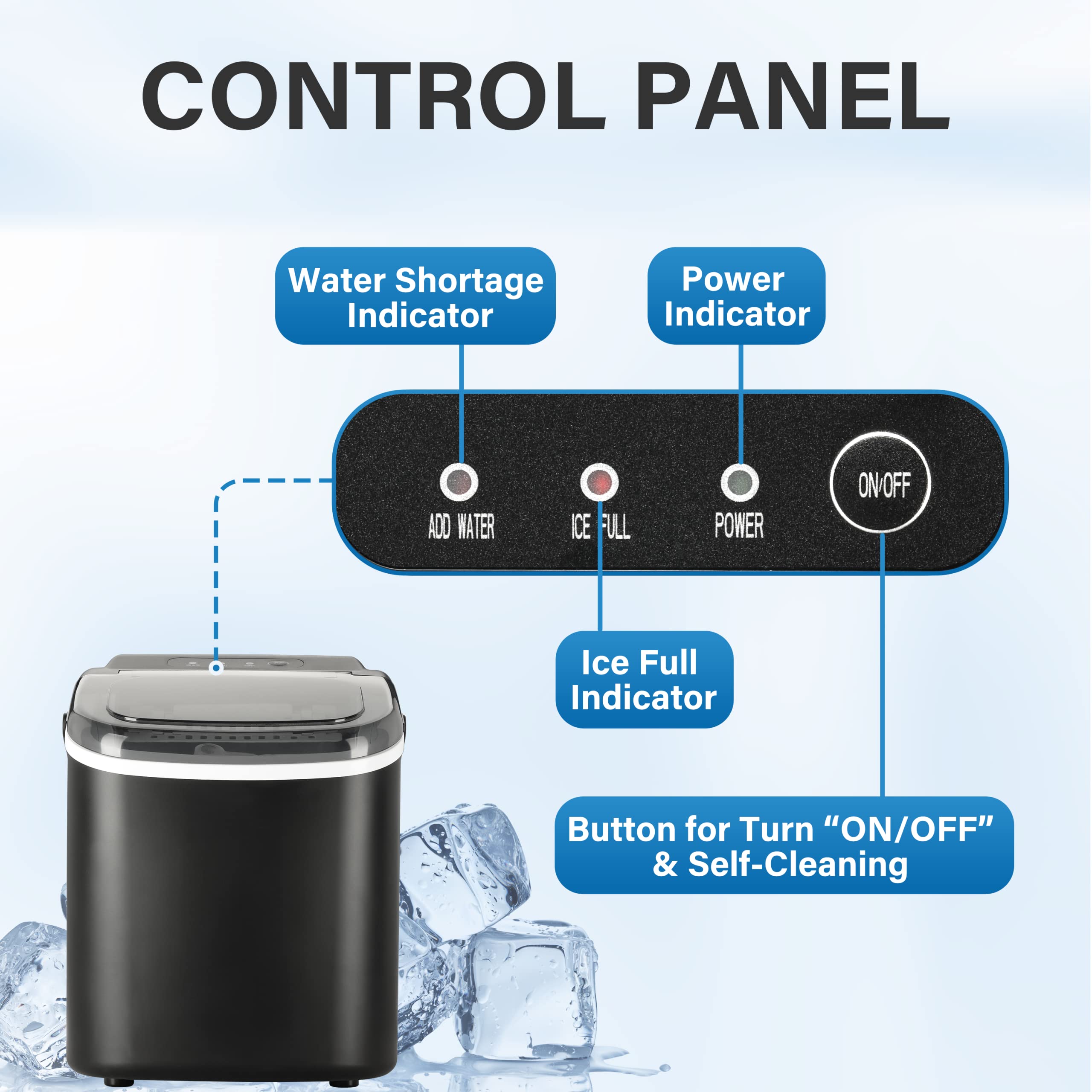 Foto 4 pulgar | Máquina Para Hacer Hielo Simple Deluxe, 26 Libras/24 Horas, Negra - Venta Internacional.